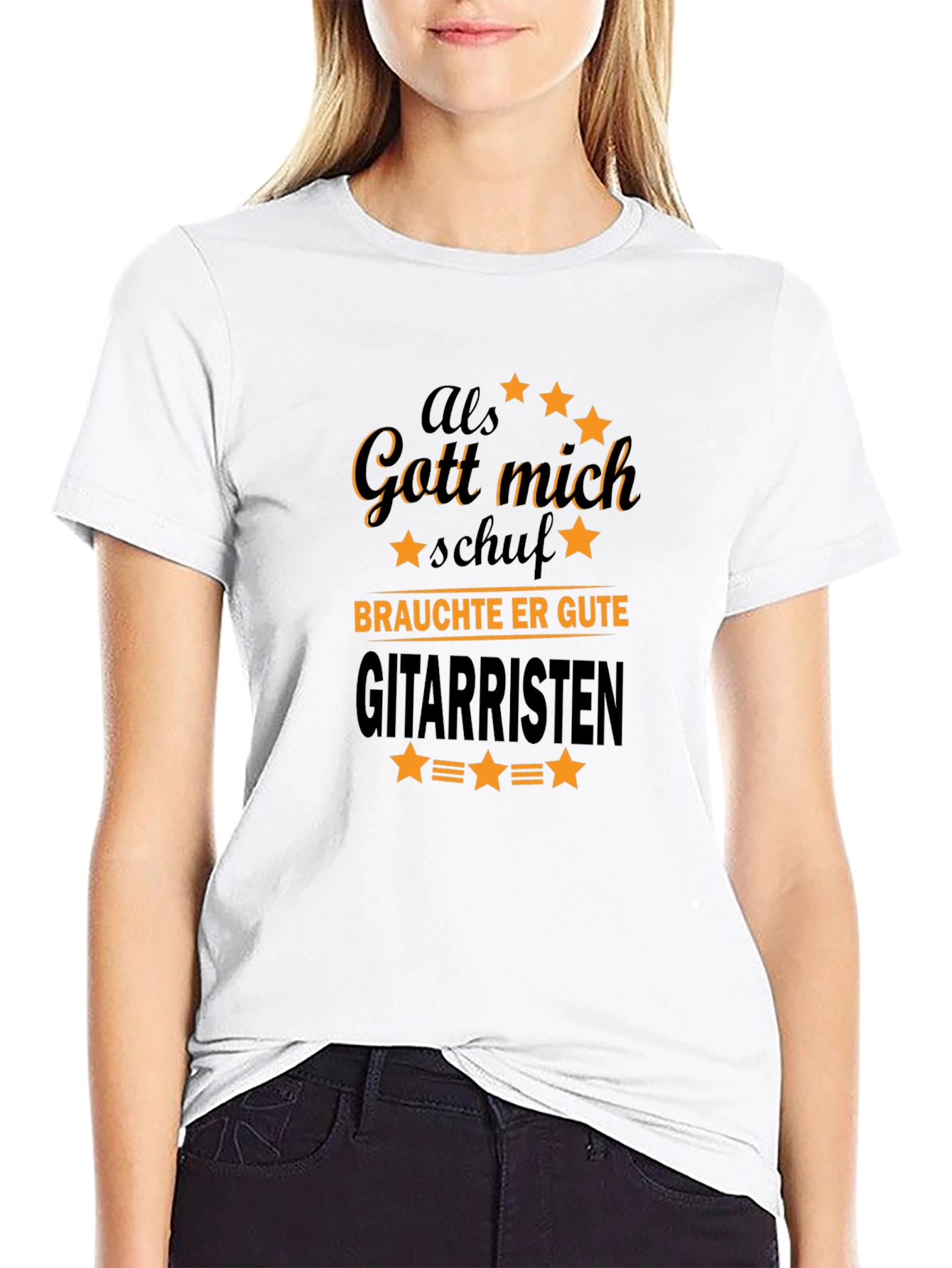 Als Gott Mich Schuf Guitarist T-Shirt - 9