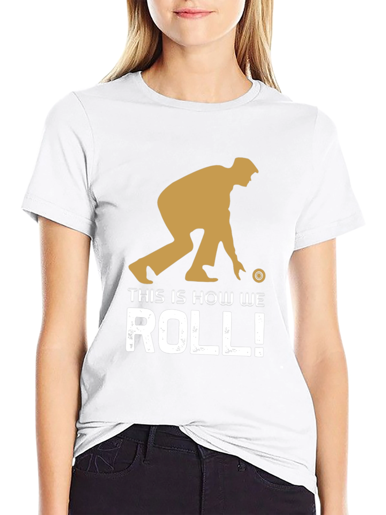 Black This is How We Roll! Bowling T-Shirt view 9