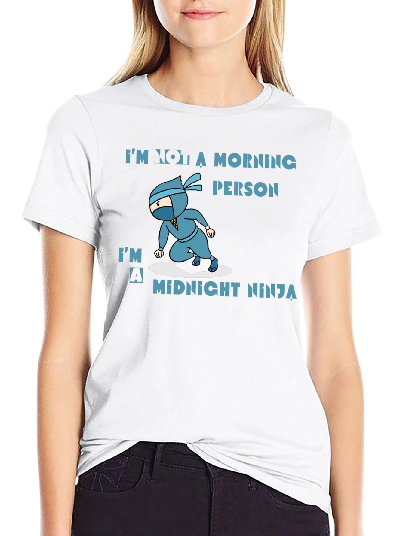 Black Midnight Ninja Graphic T-Shirt view 9