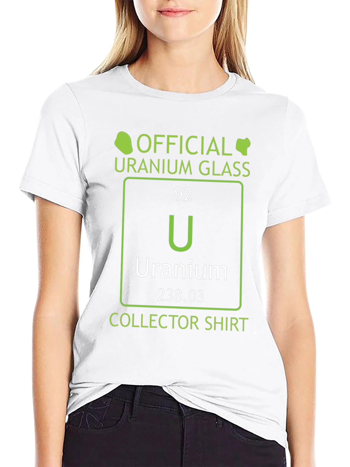 Black Uranium Glass Collector T-Shirt - Periodic Table Tee view 9