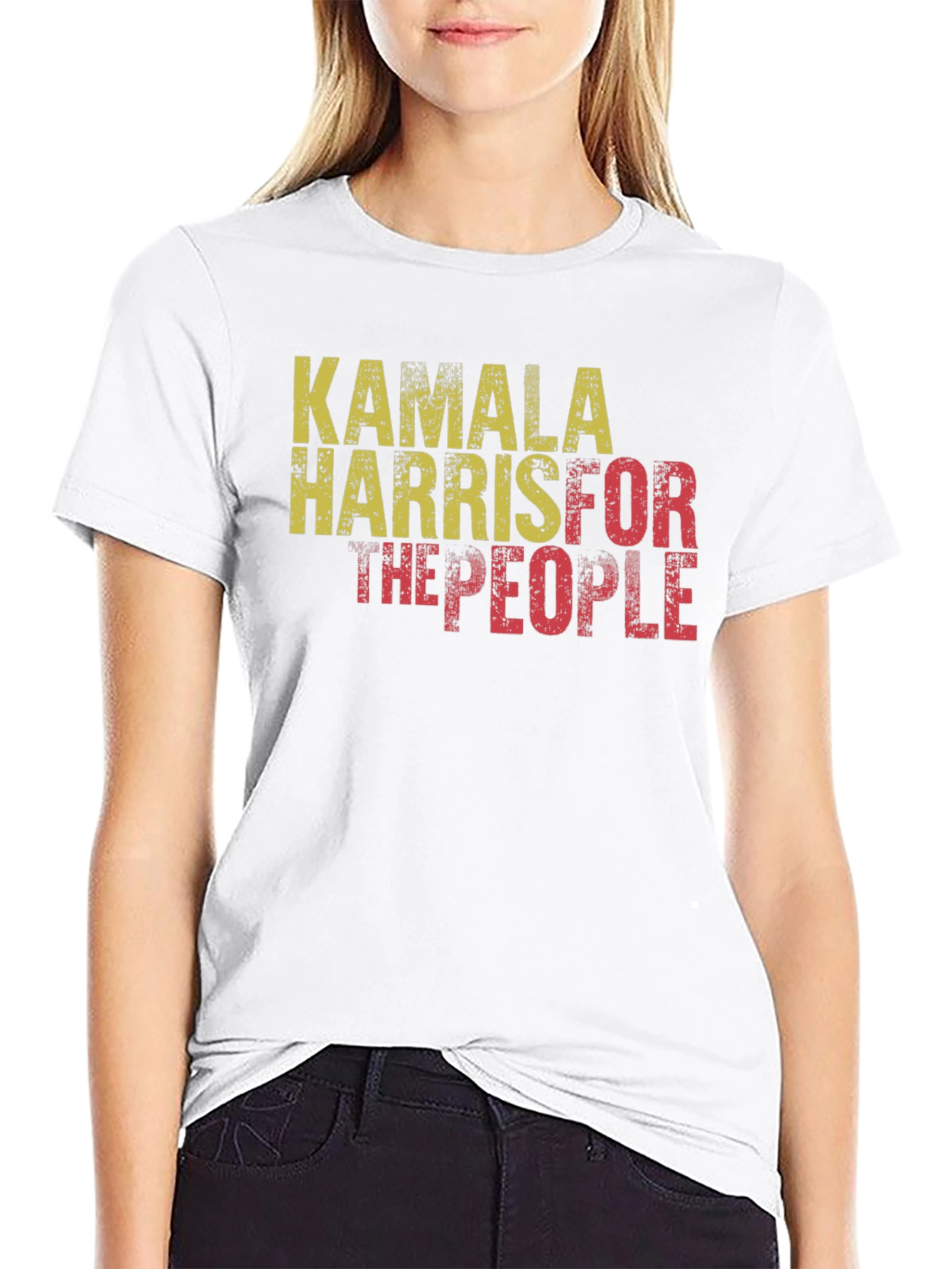 Black Kamala Harris For The People Black T-Shirt view 9