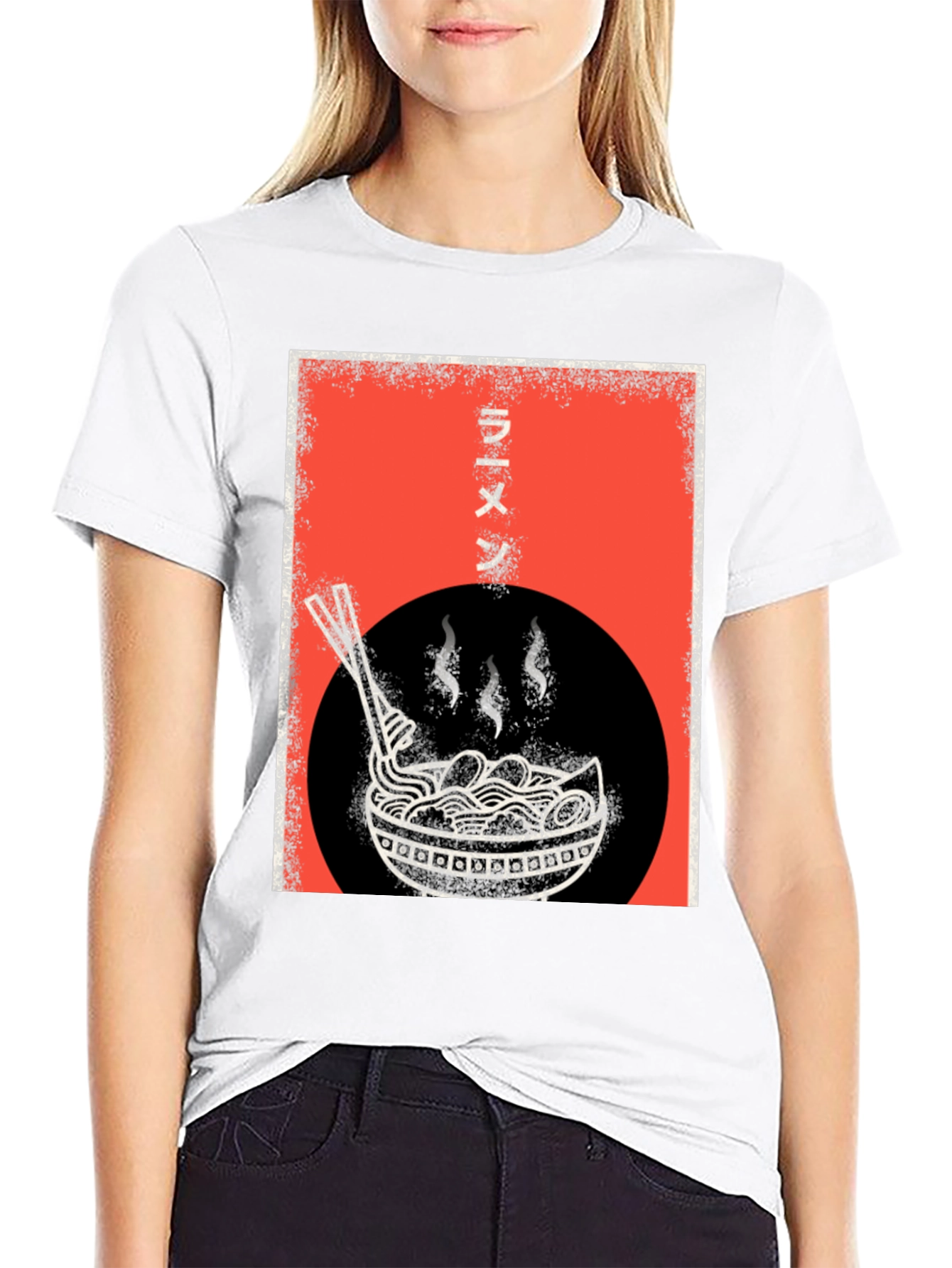 Black Ramen Bowl Graphic Tee - Stylish and Unique T-Shirt view 9
