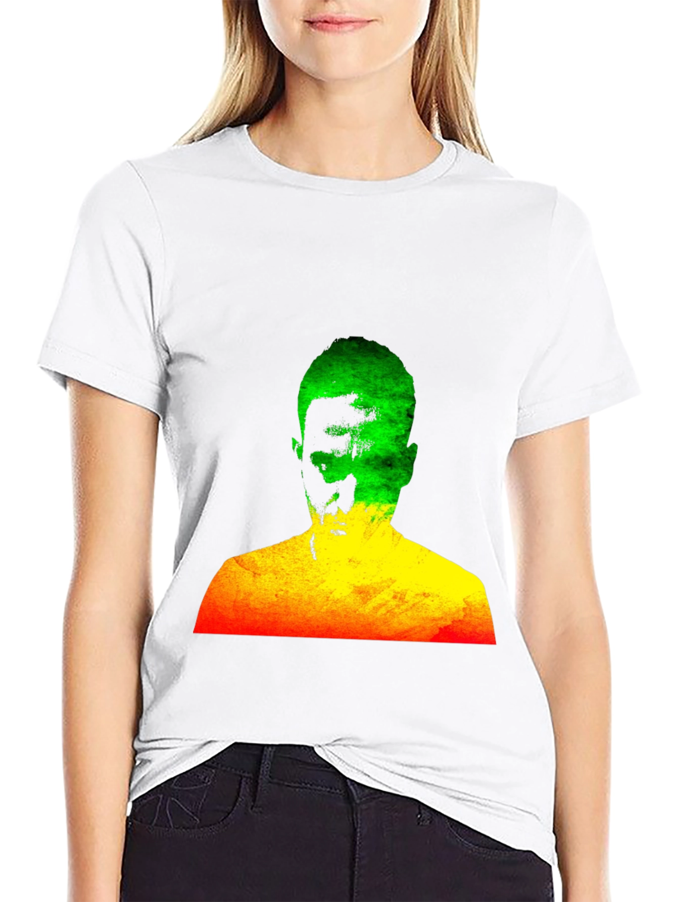Black Rasta Man Graphic Black T-Shirt Reggae Style view 9