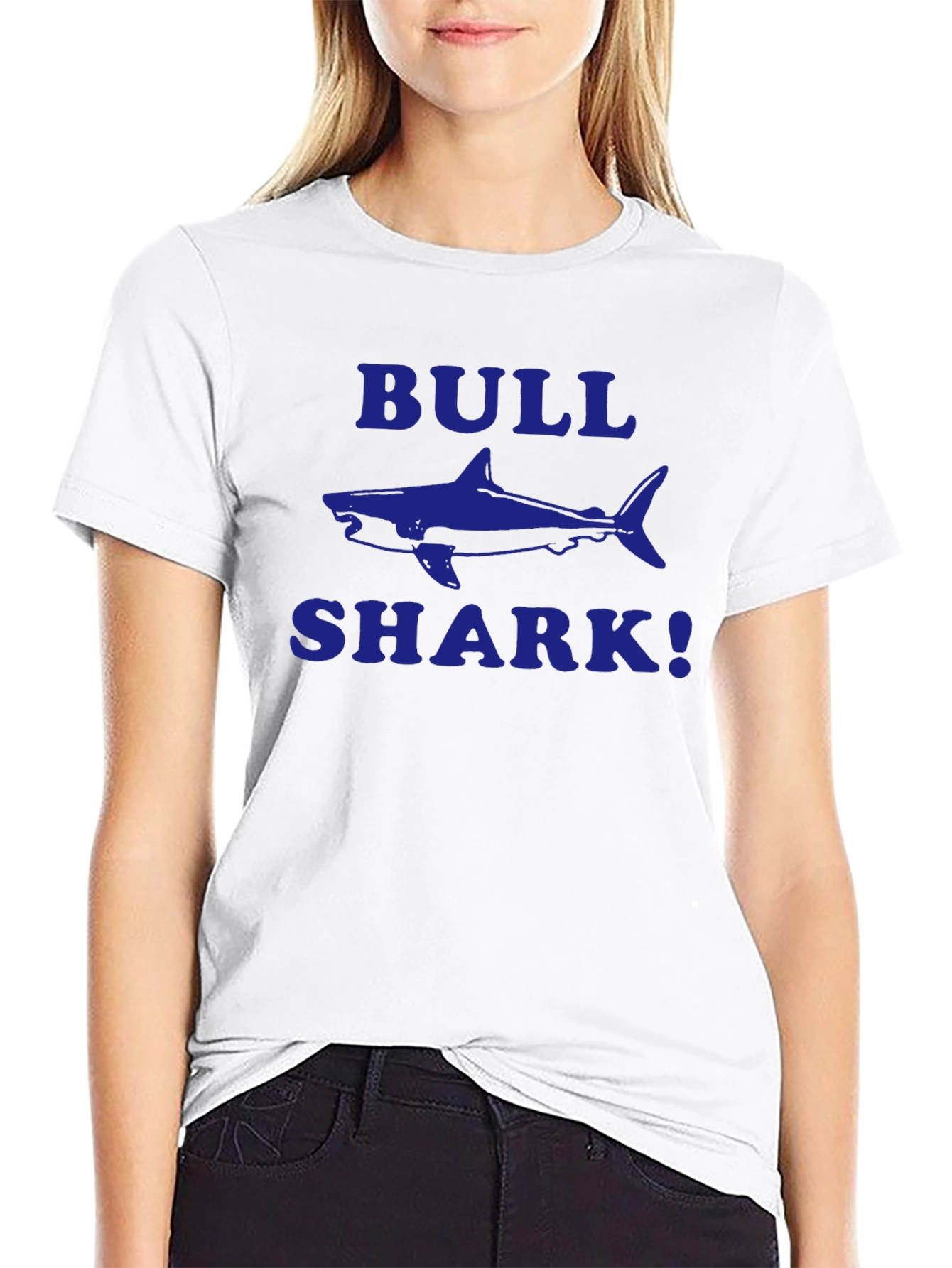 Black Bull Shark Graphic T-Shirt - Black view 9