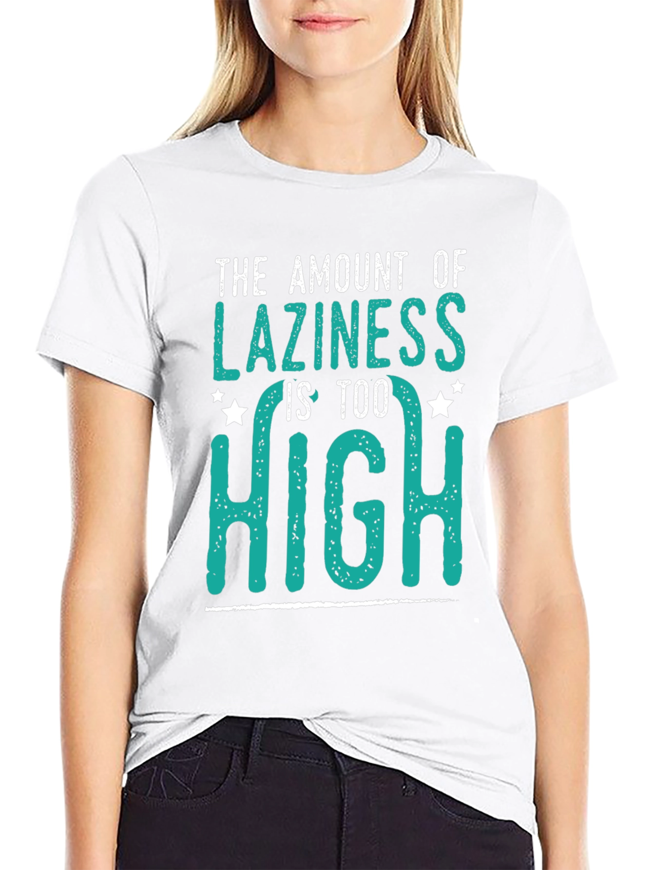 Black The Amount of Laziness is Too High T-Shirt view 9