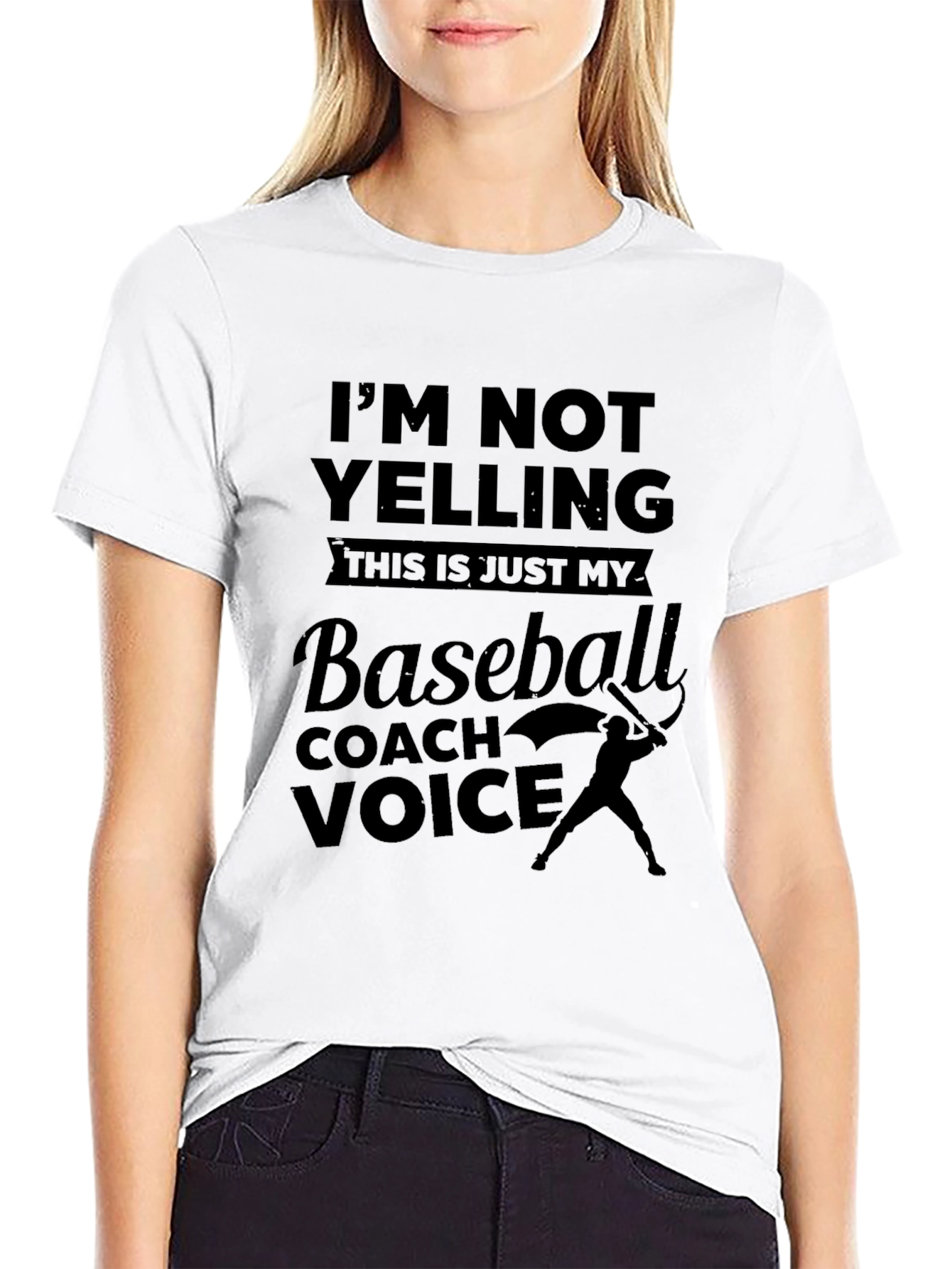 Black Baseball Coach Voice Tee - Funny Gift view 9