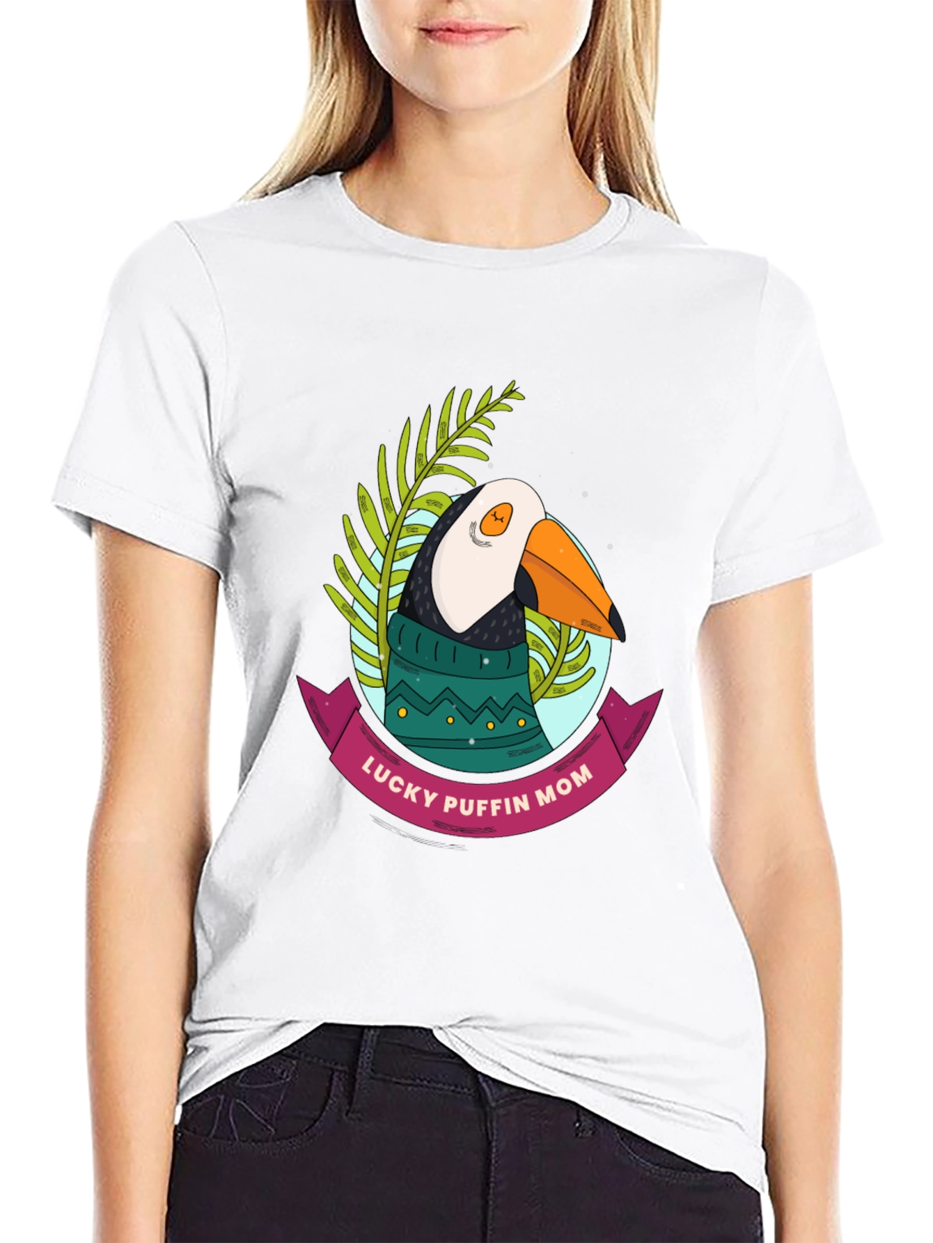 Lucky Puffin Mom Graphic T-Shirt - Unisex - 9
