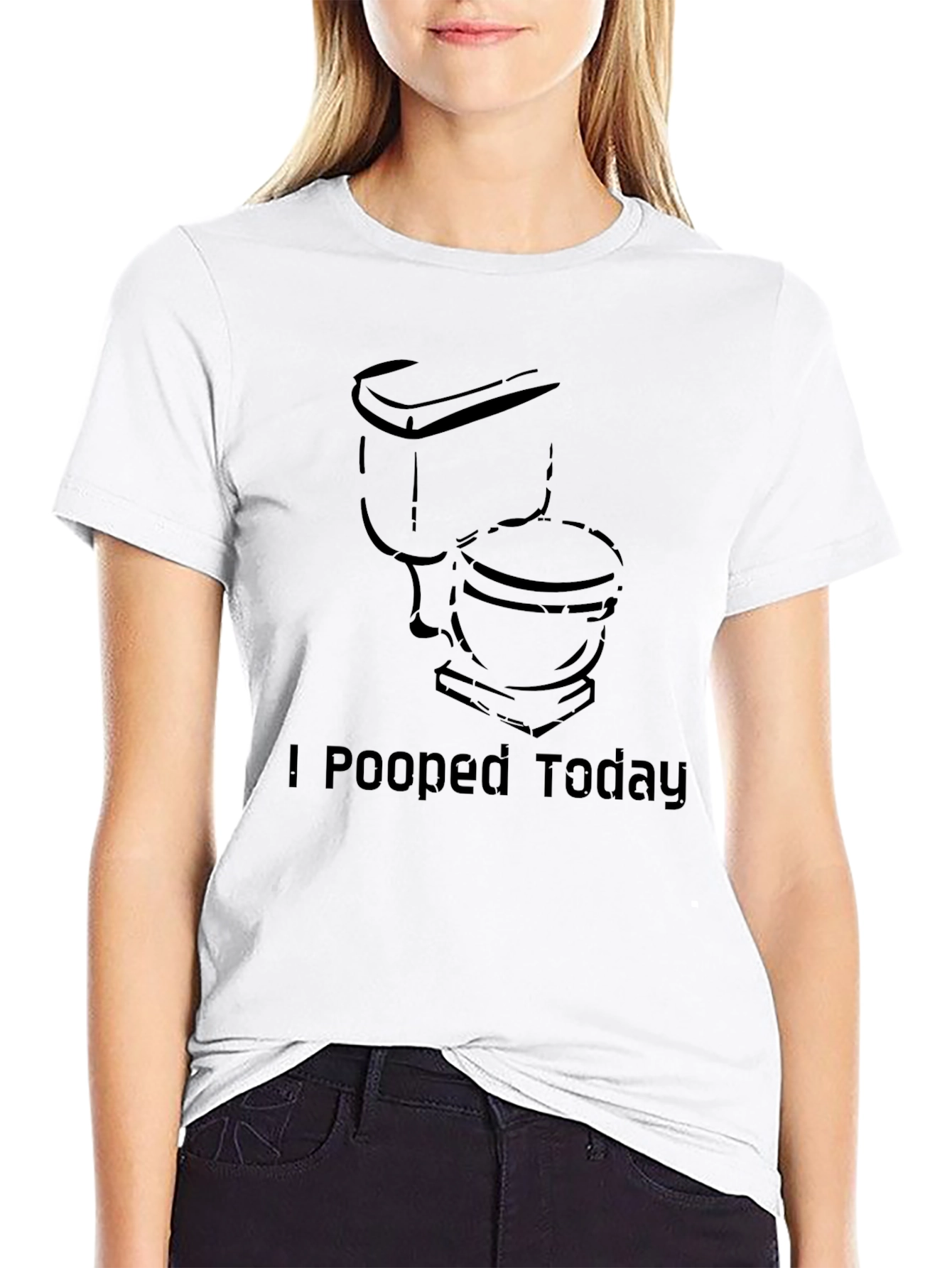 Black I Pooped Today Graphic Tee - Adult Humor view 9