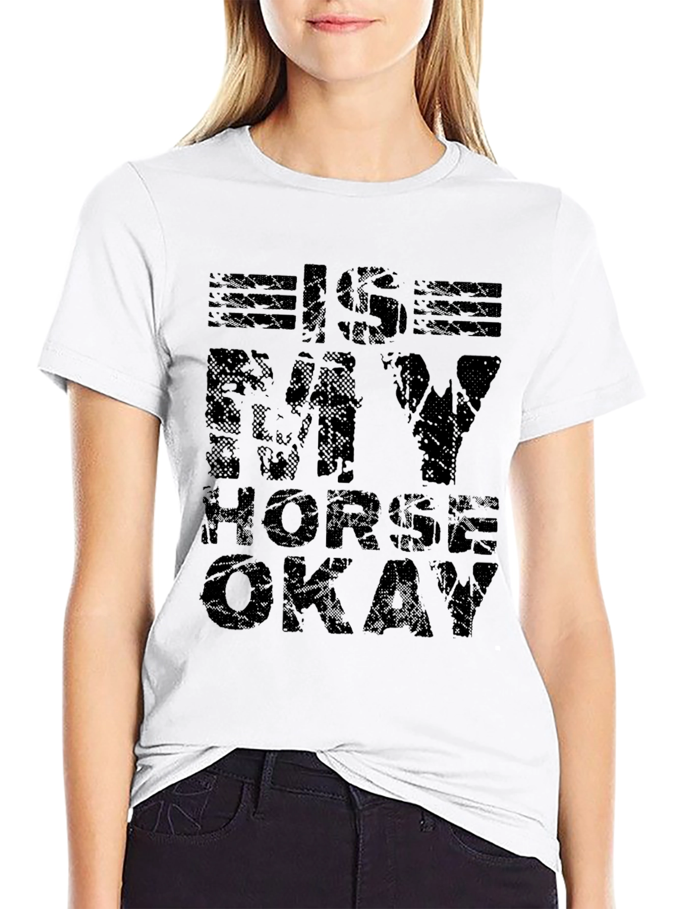 Black Is My Horse Okay? Graphic T-Shirt view 9