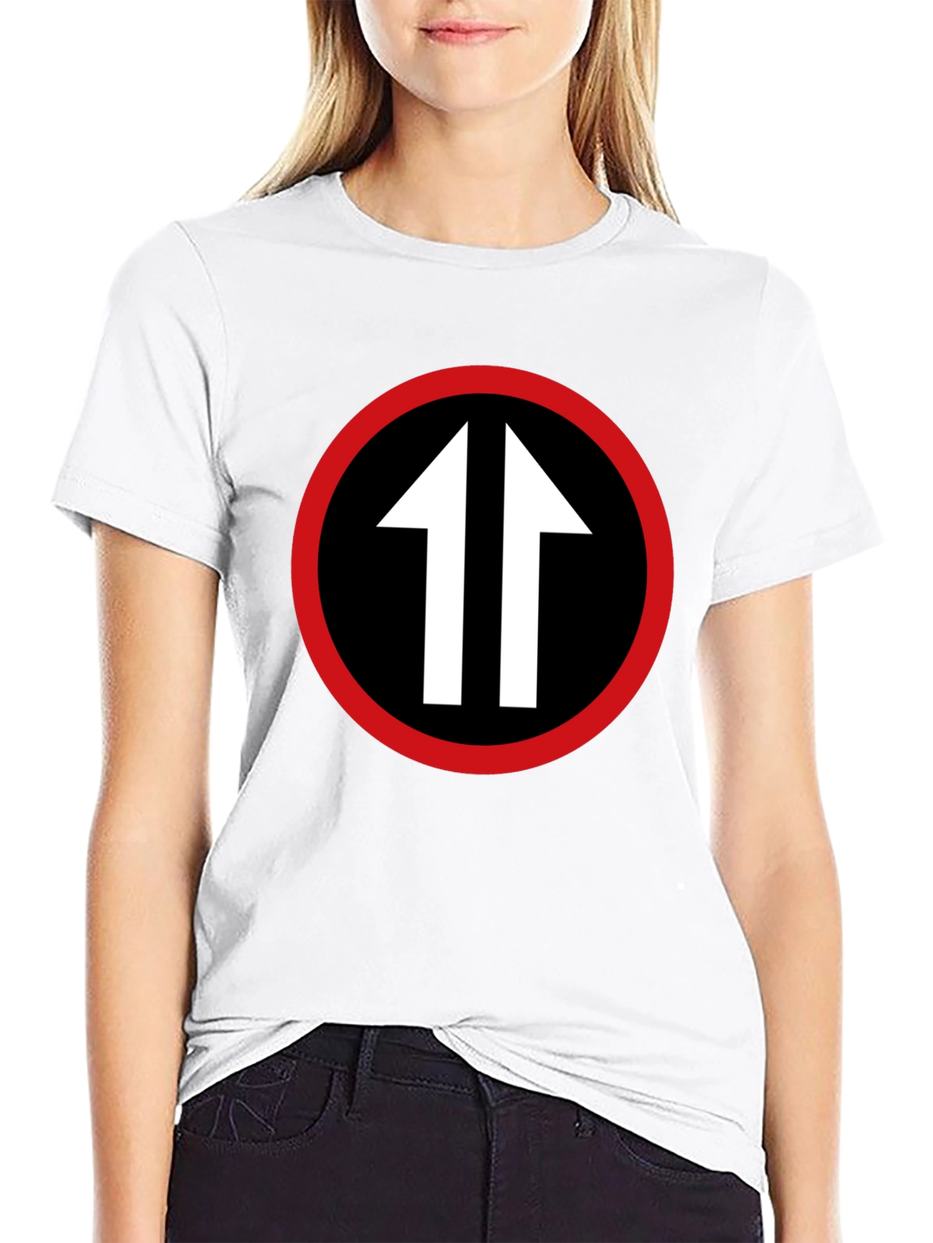 Black Upward Arrows T-Shirt - Bold Graphic Tee view 9