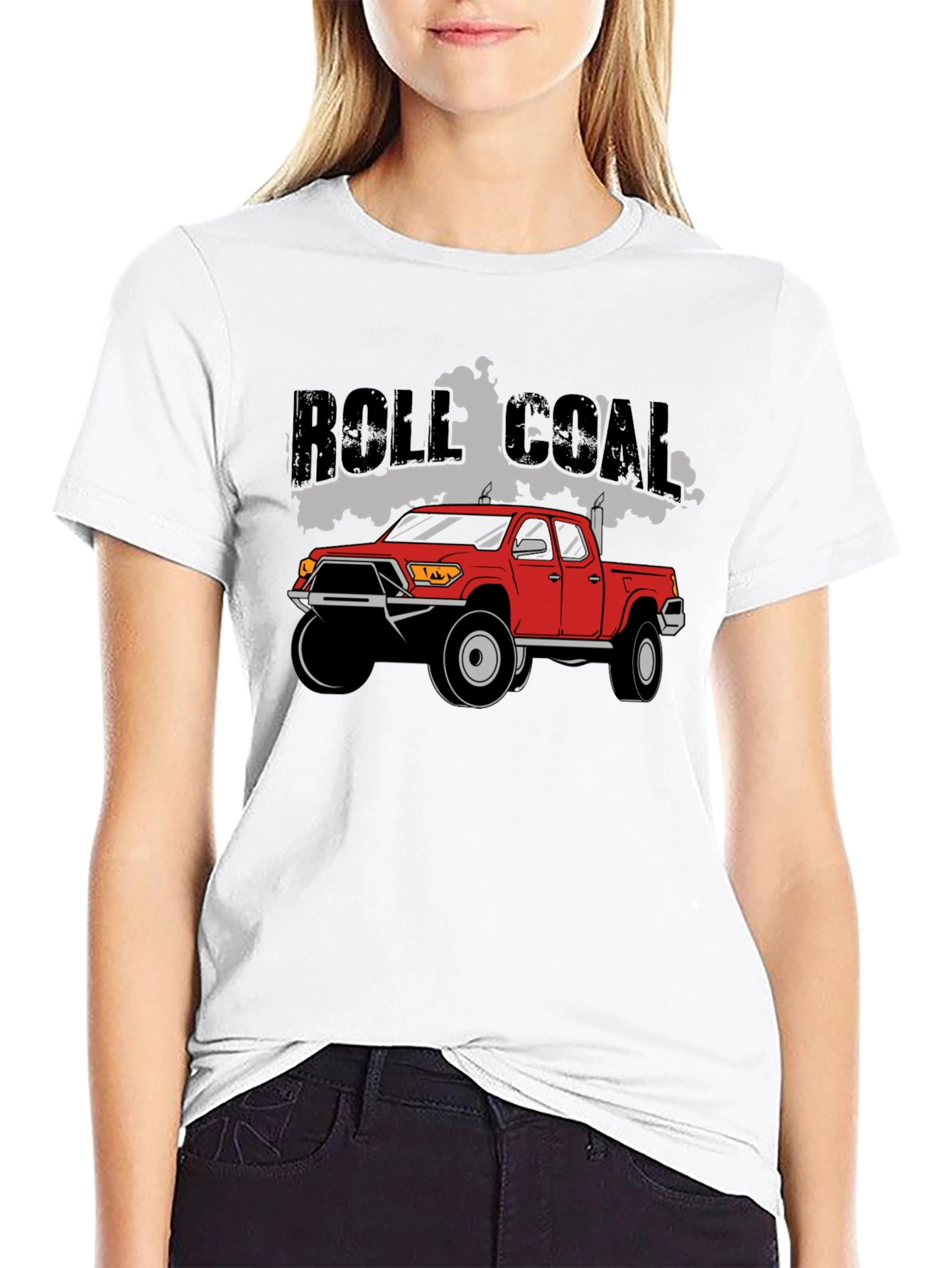 Black Role Coal Red Truck T-Shirt view 9