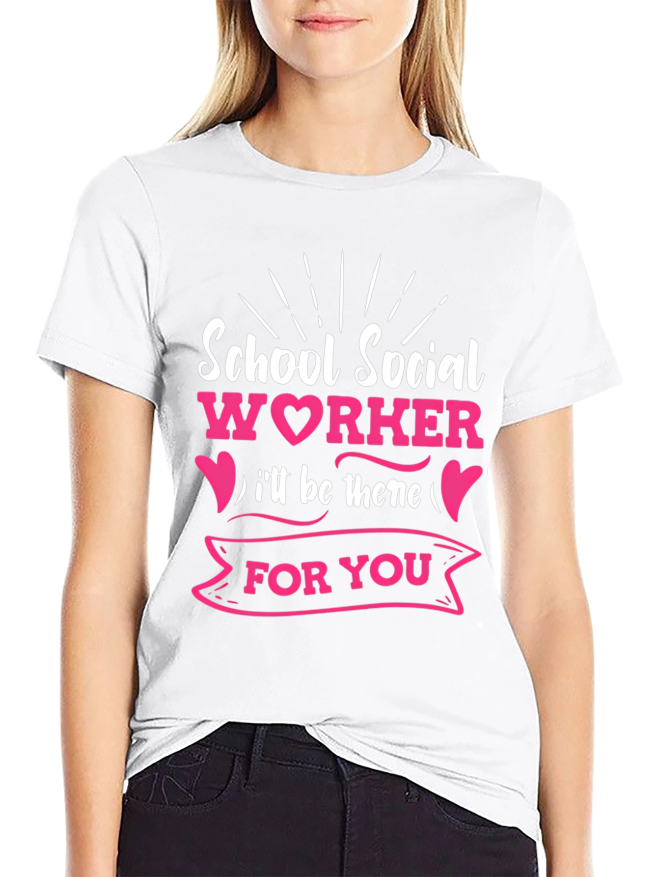 Black School Social Worker T-Shirt view 9