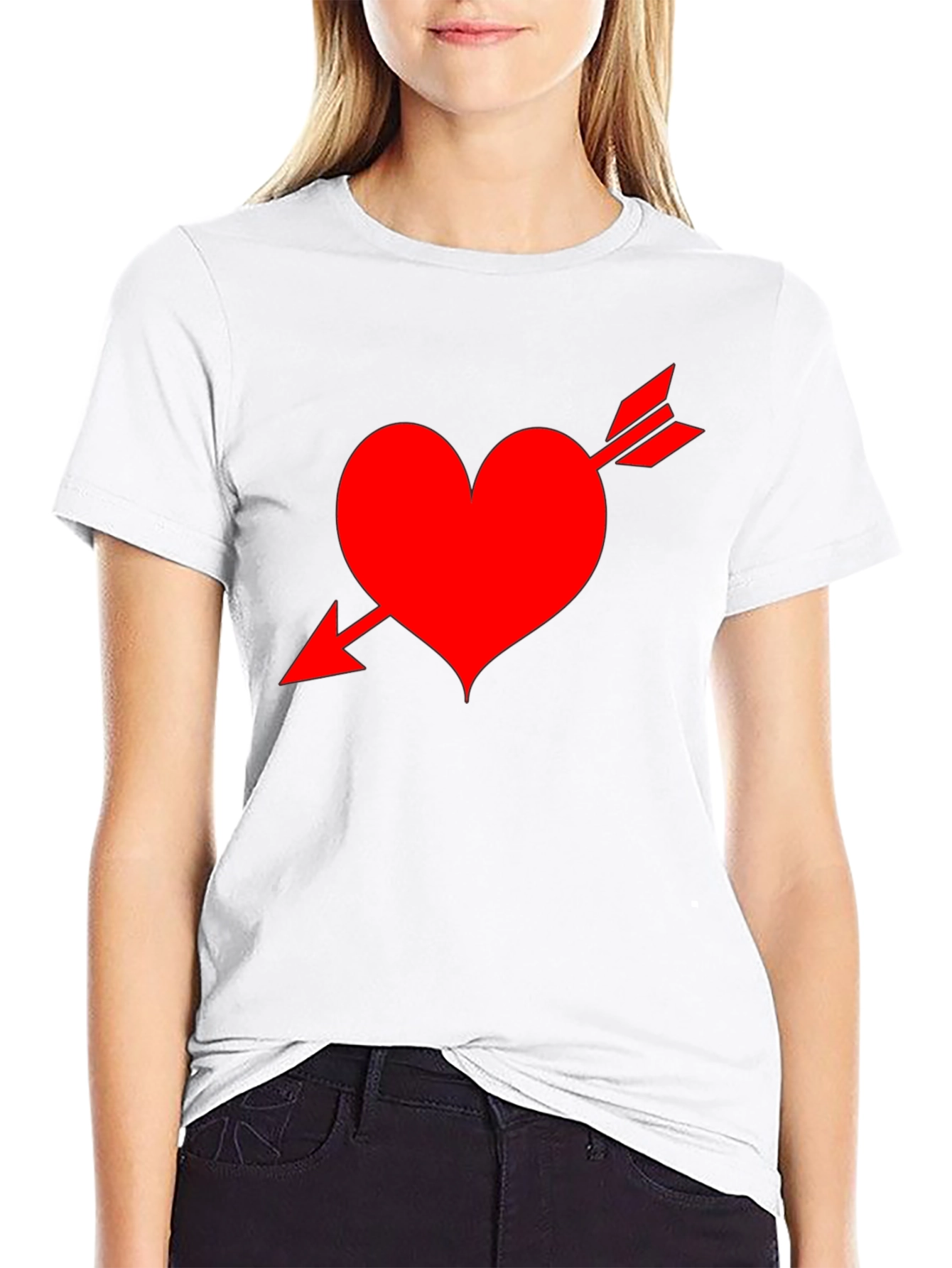 Black Heart Arrow Graphic Tee - Black view 9