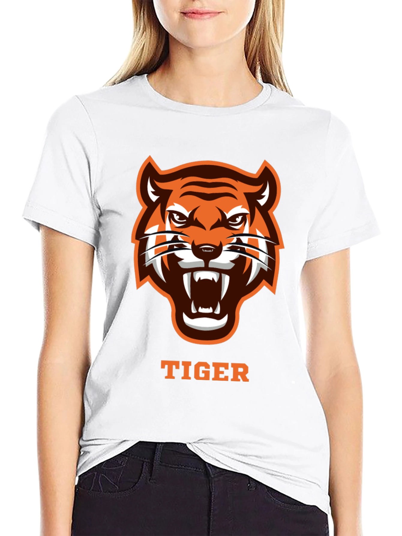 Black Roaring Tiger Graphic Tee - Bold Design view 9