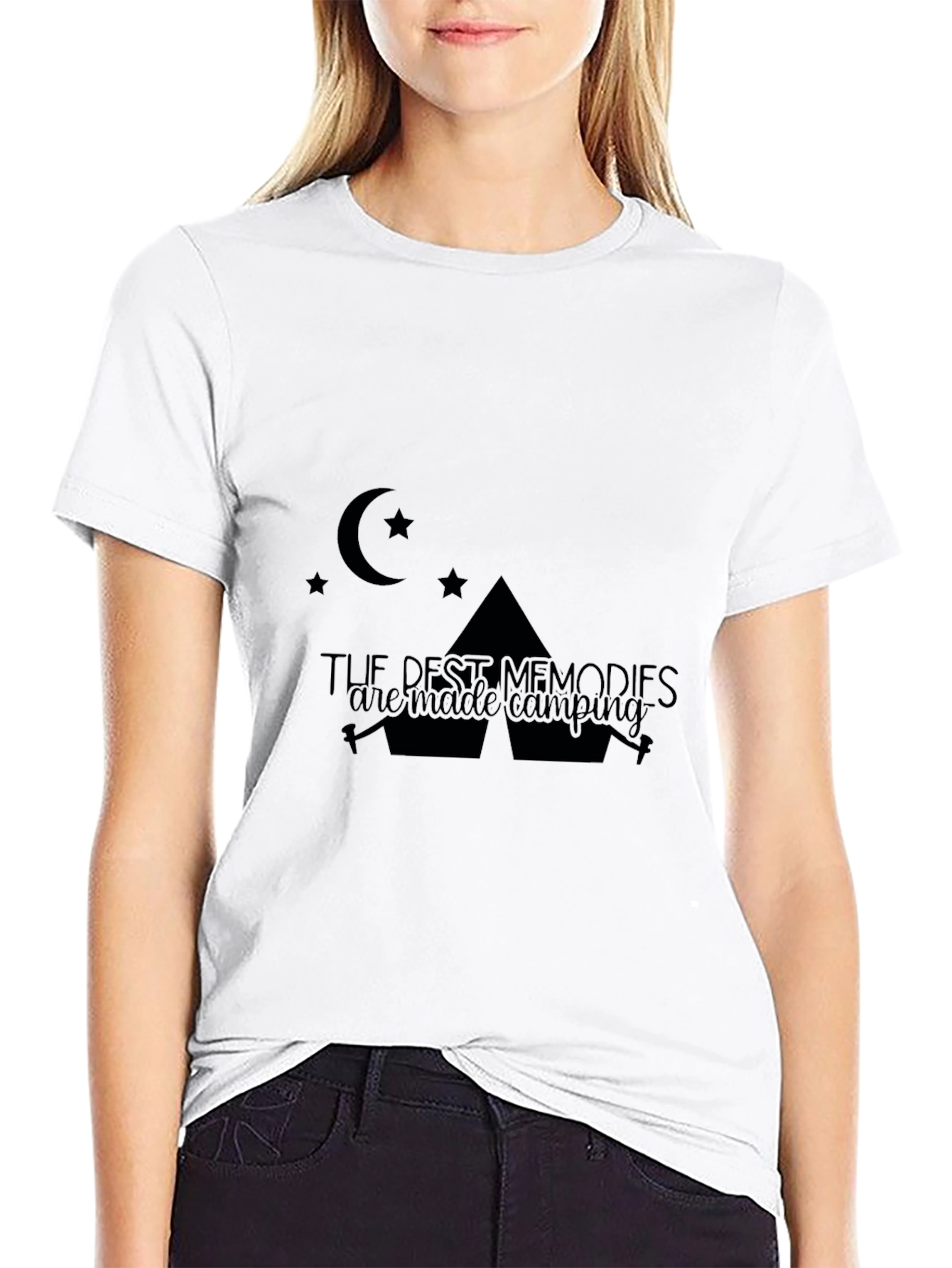 Black Camping Memories T-Shirt - Black view 9