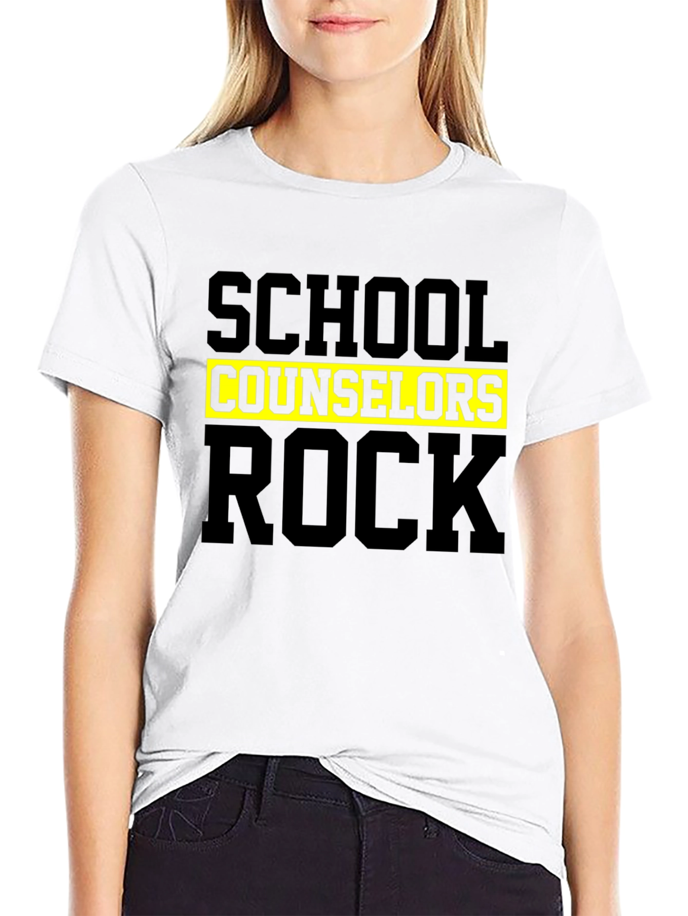 Black School Counselors Rock T-Shirt view 9