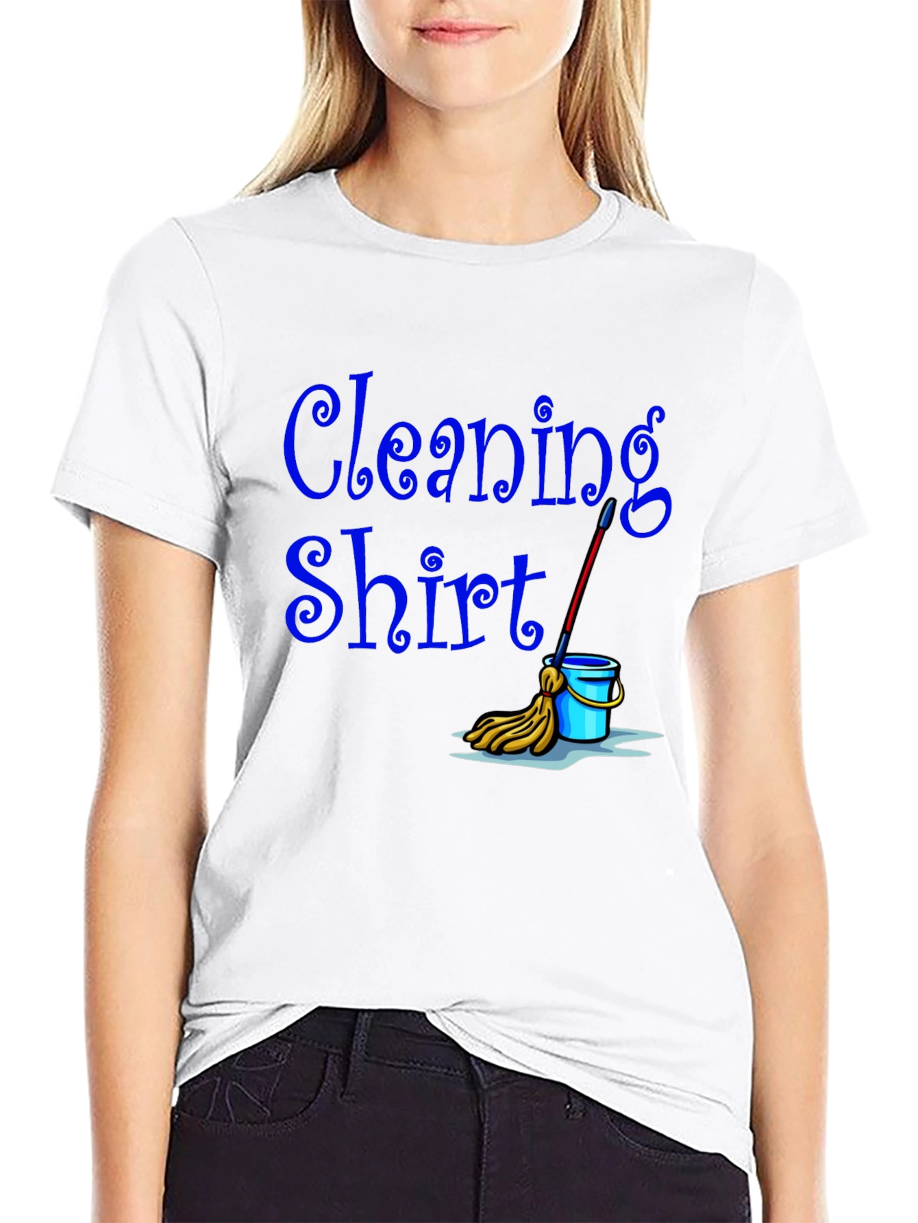 Black Cleaning Shirt - Funny Janitor T-Shirt view 9