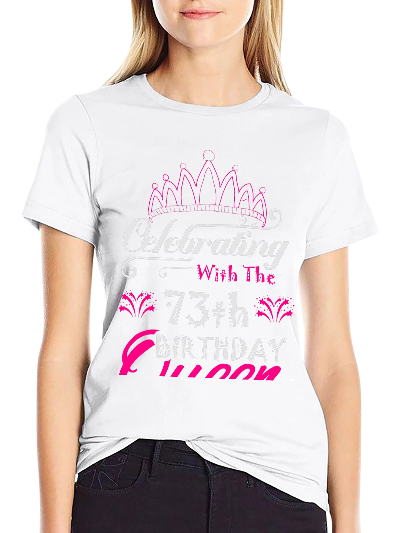 Black 73rd Birthday Queen T-Shirt view 9