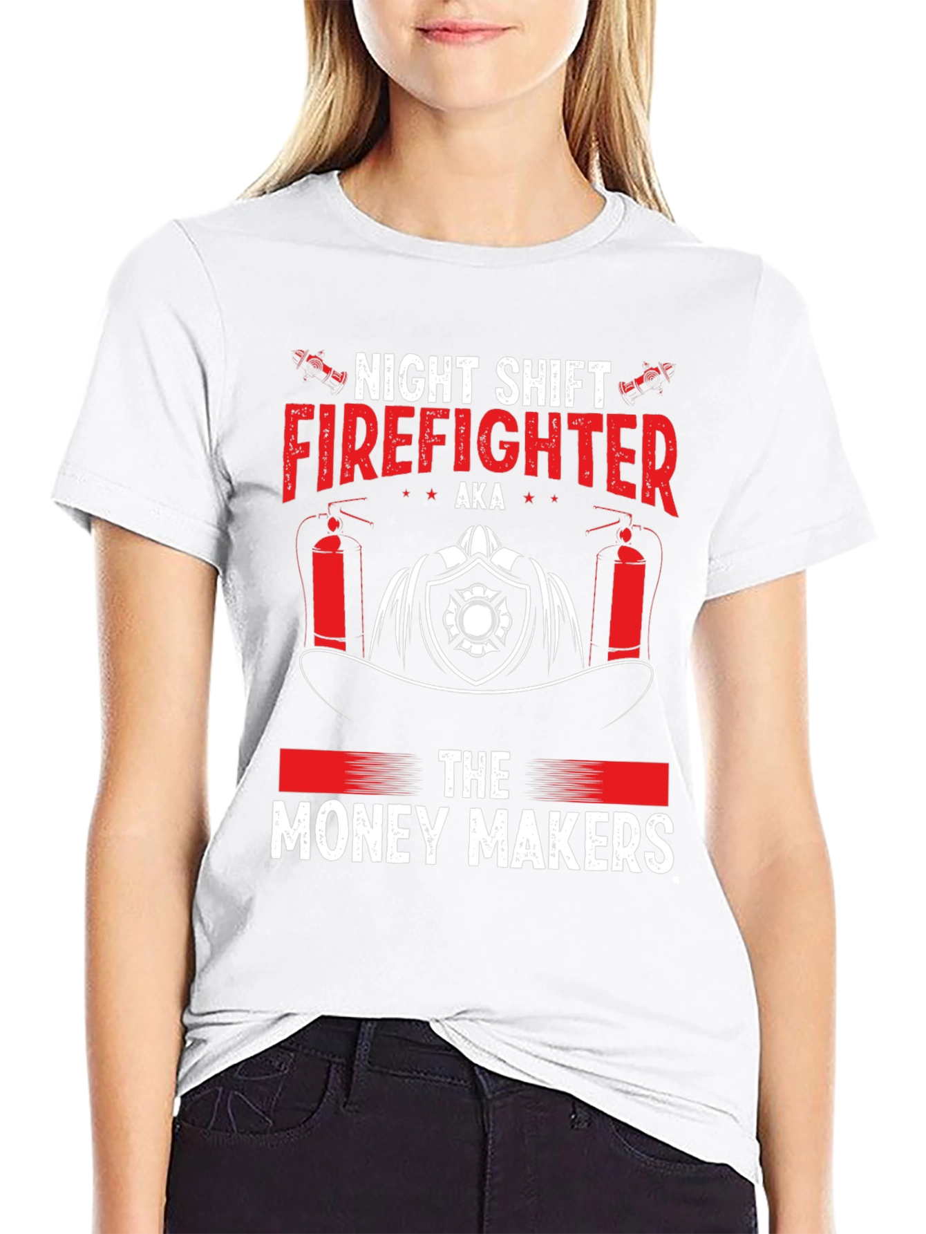 Black Night Shift Firefighter Tee - Money Makers view 9
