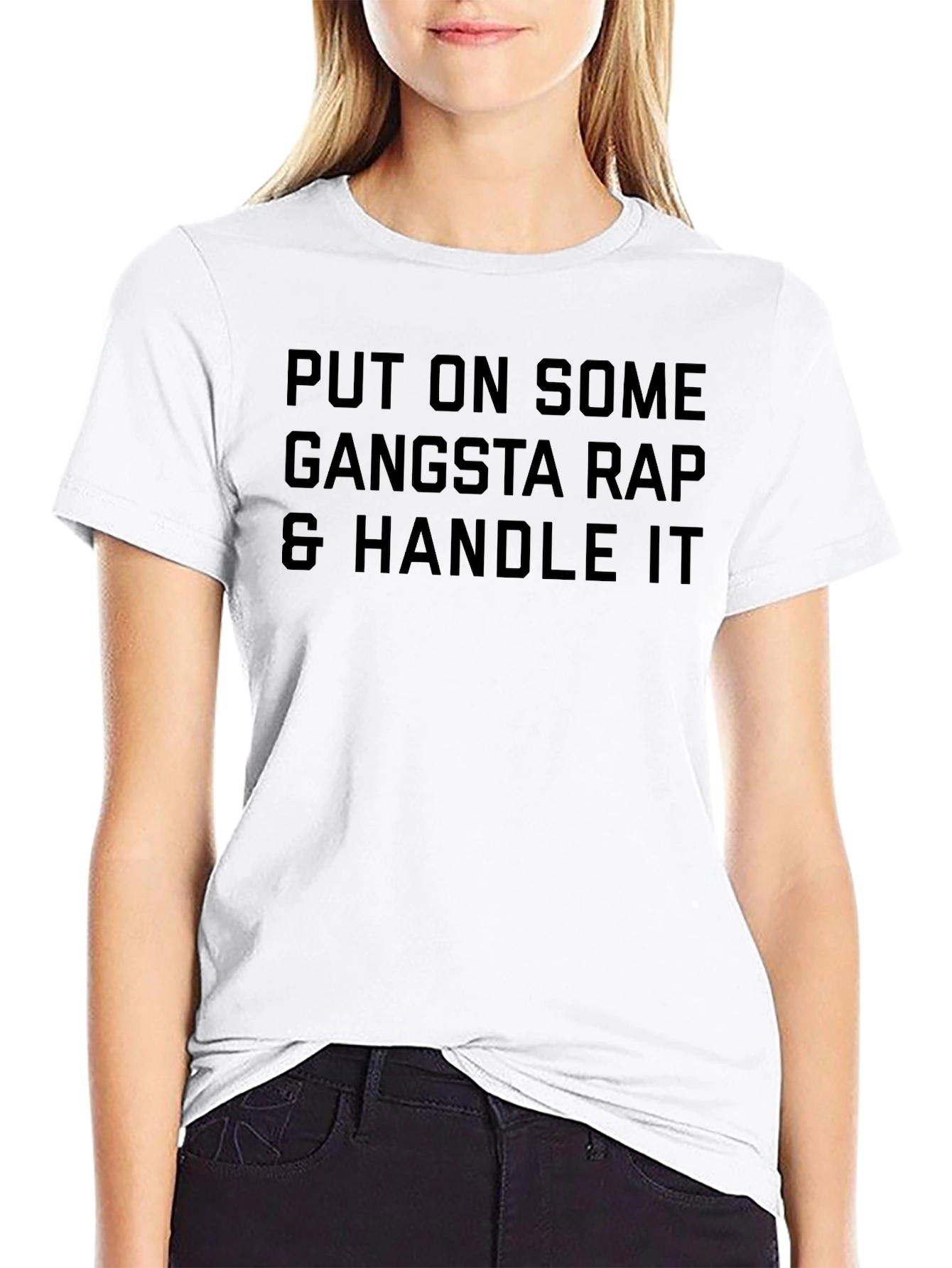 Black Gangsta Rap & Handle It T-Shirt view 9
