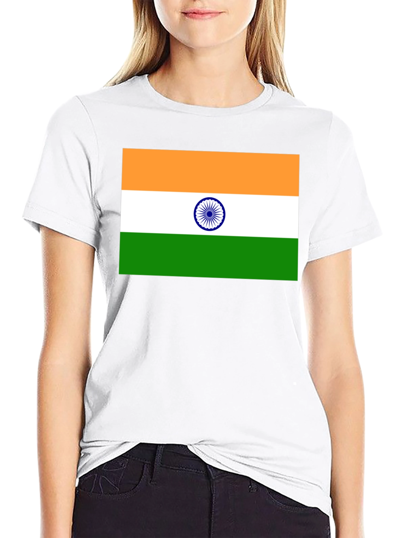 Black India Flag T-Shirt - Patriot Pride view 9
