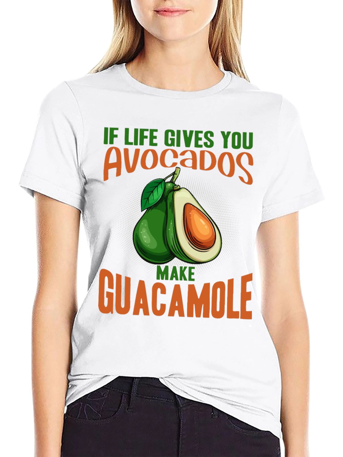 Black Avocado Guacamole Graphic Tee - Foodie T-Shirt view 9