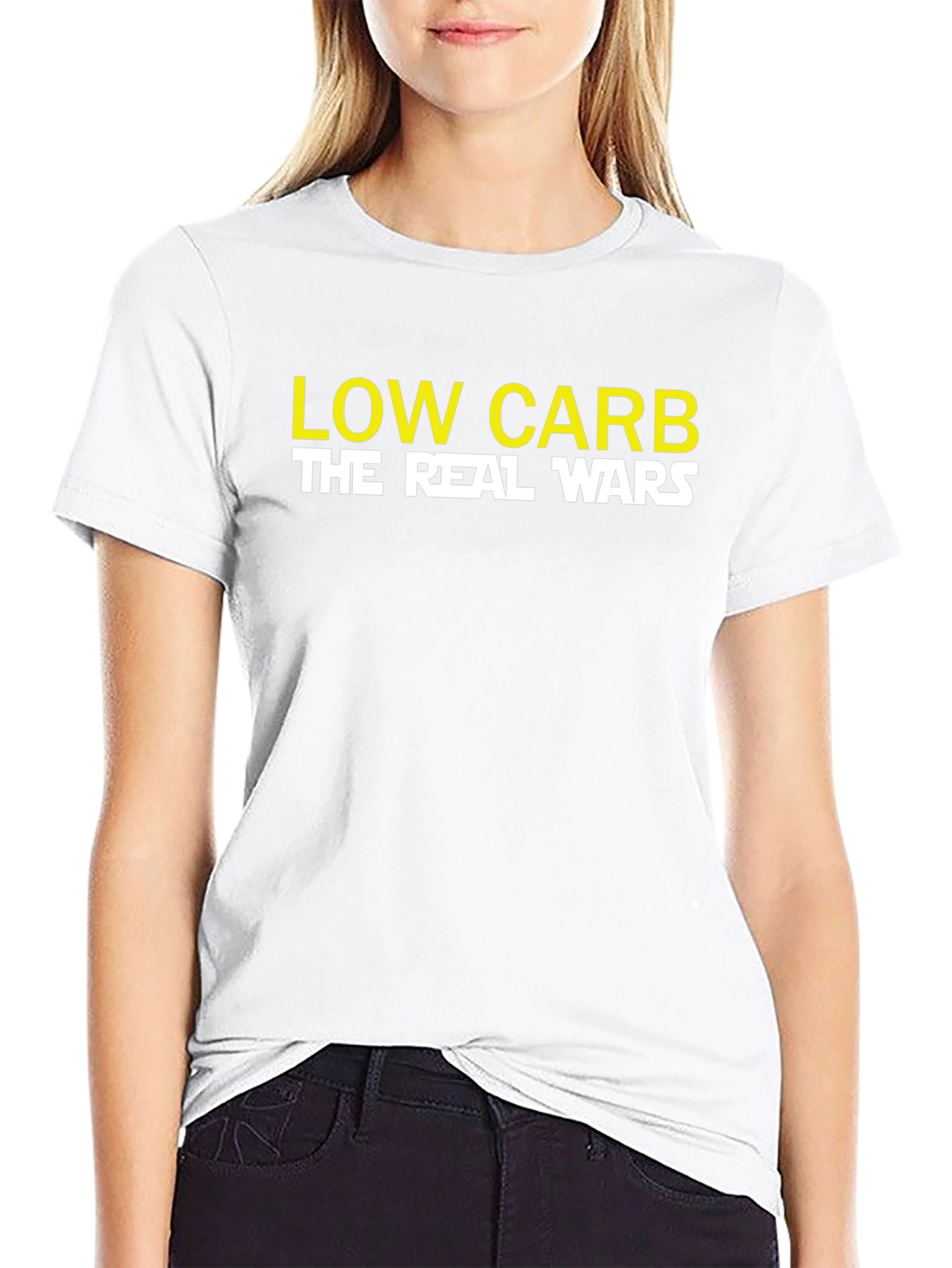 Black Low Carb The Real Wars Graphic T-Shirt view 9