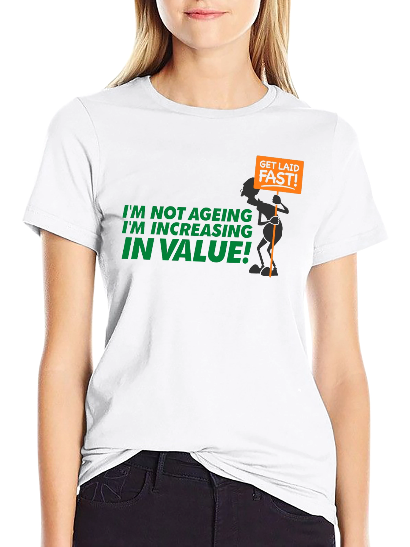 Black Humorous "Increasing in Value" Graphic Tee view 9