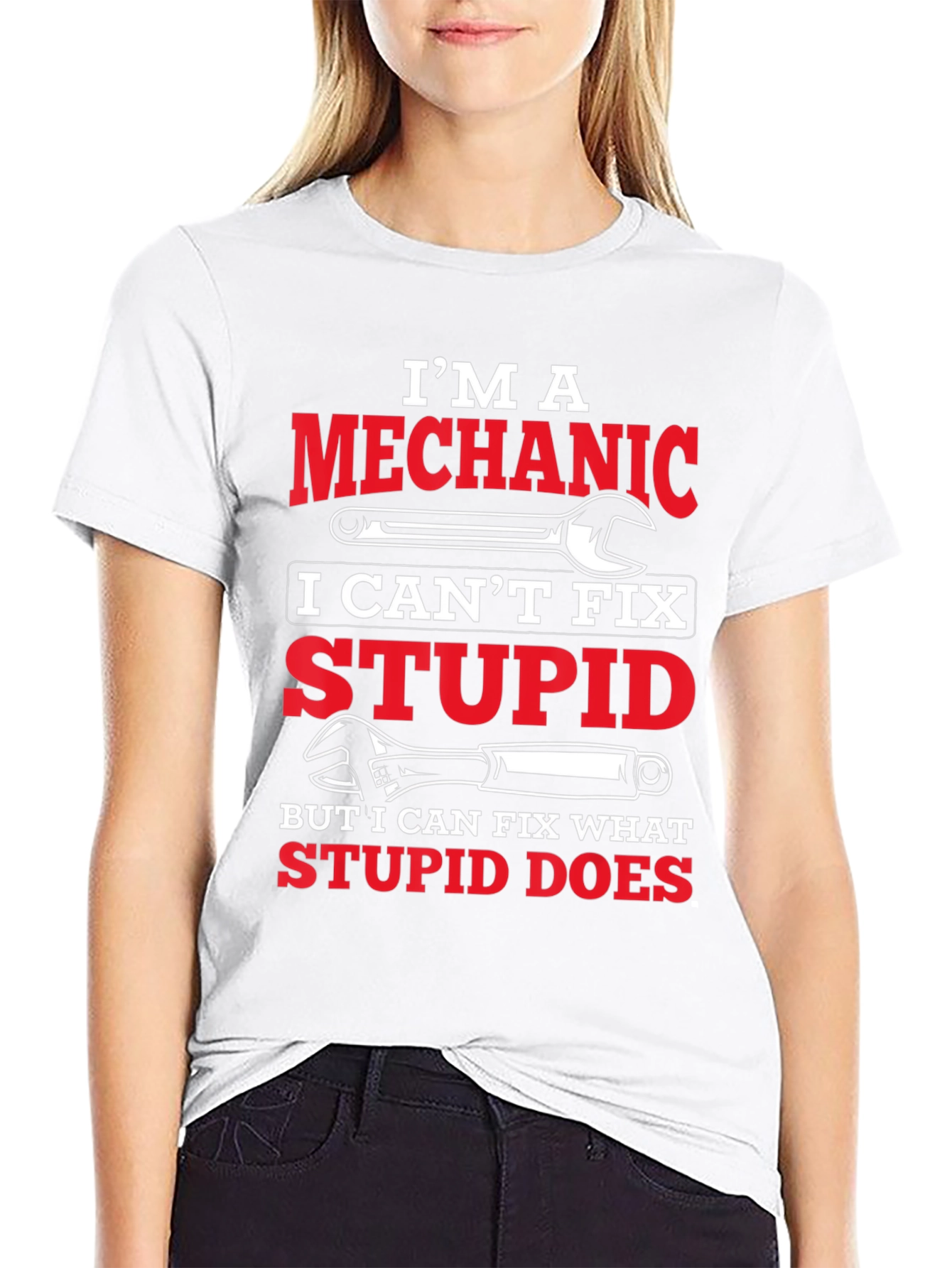 Black I'm A Mechanic Graphic T-Shirt view 9