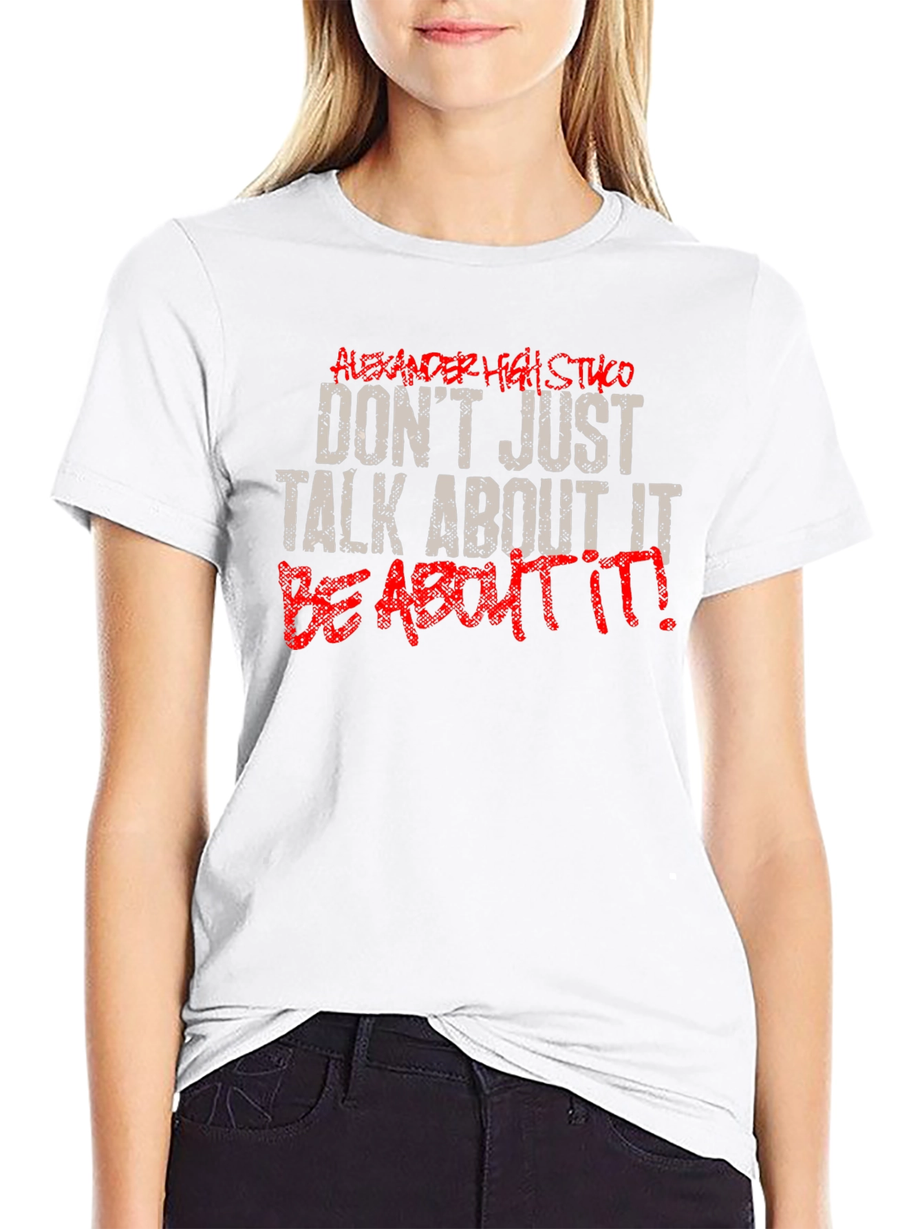 Black Motivational 'Be About It' Black Graphic Tee view 9