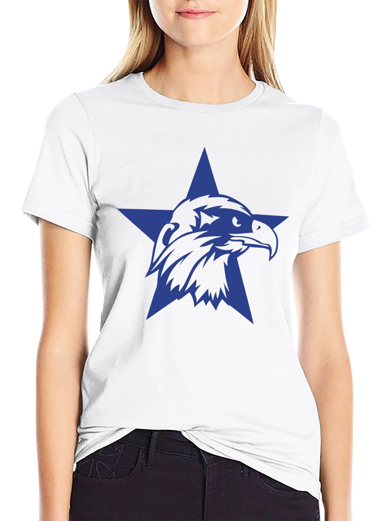 Black Eagle Star Black T-Shirt view 9