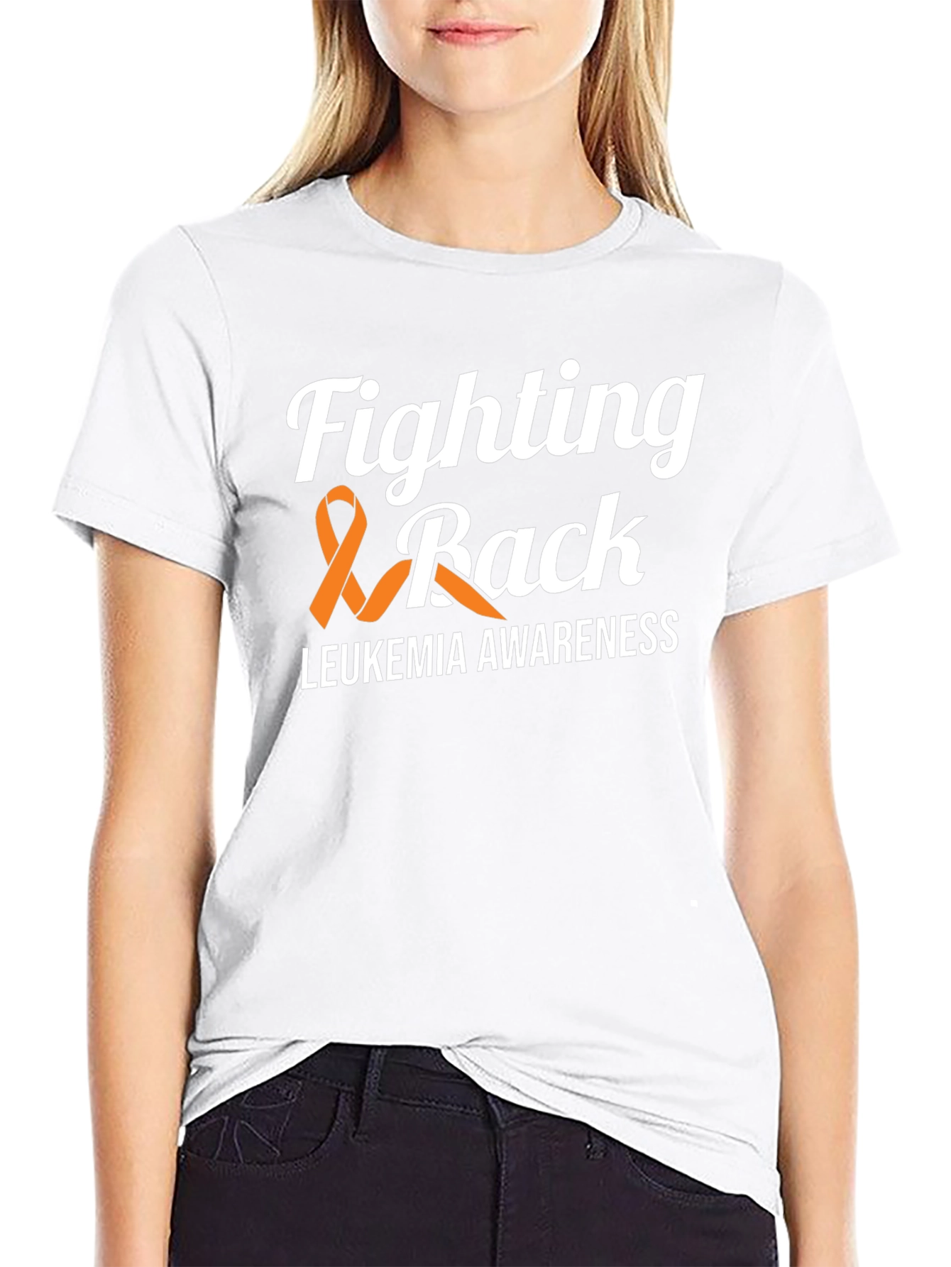 Black Leukemia Awareness T-Shirt - Fighting Back view 9