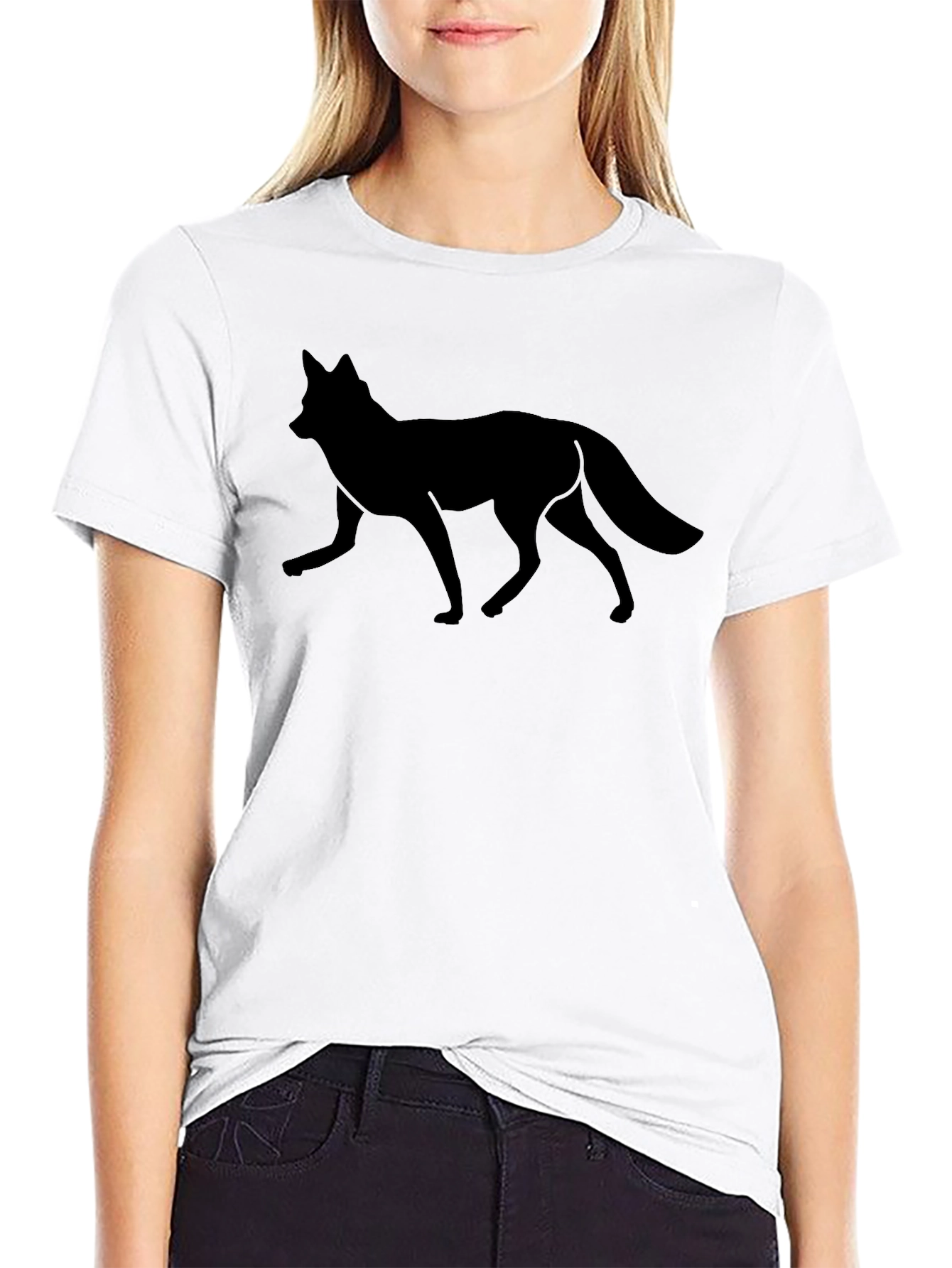 Black Fox Silhouette Graphic Tee - 9