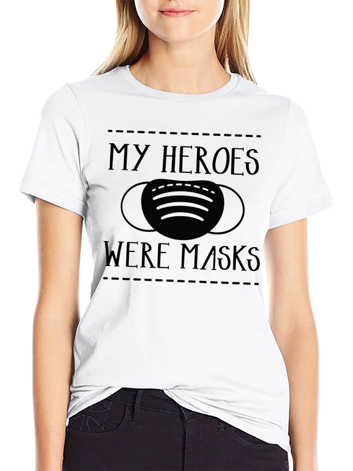 Black My Heroes Were Masks T-Shirt view 9