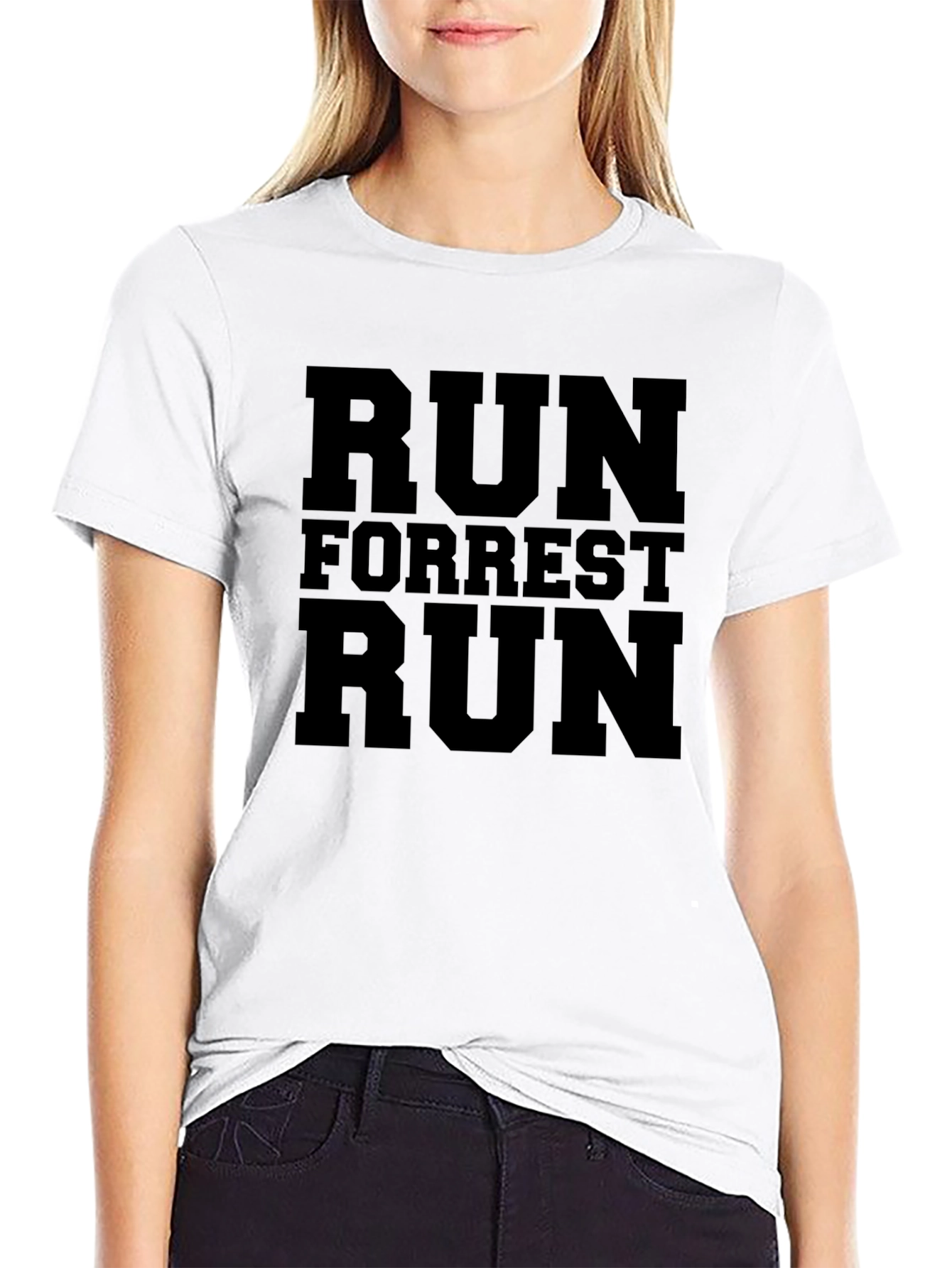 Black Run Forrest Run T-Shirt - Classic Movie Tee view 9