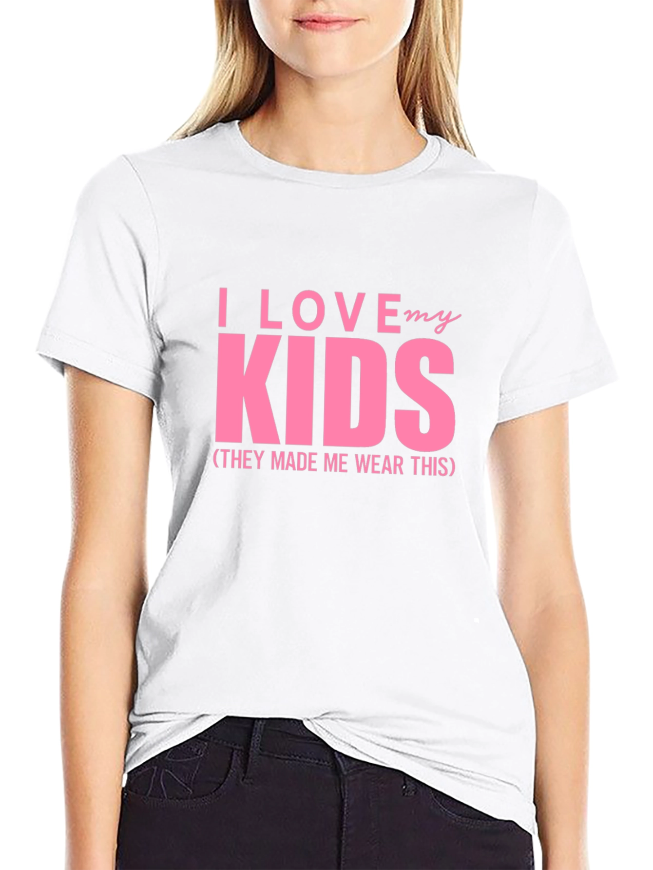 Black I Love My Kids T-Shirt - Humorous Gift view 9