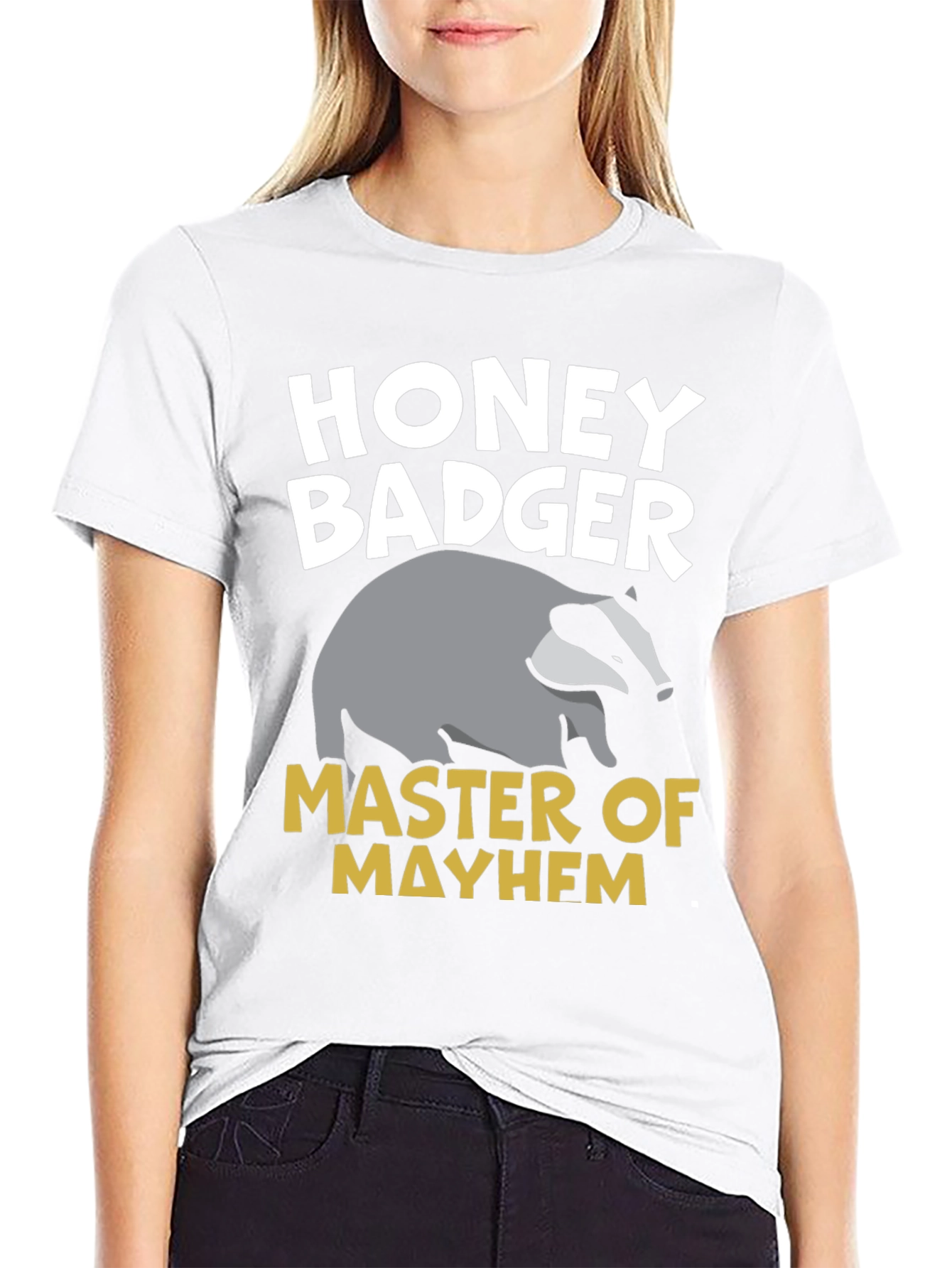 Black Honey Badger Master of Mayhem Graphic T-Shirt view 9