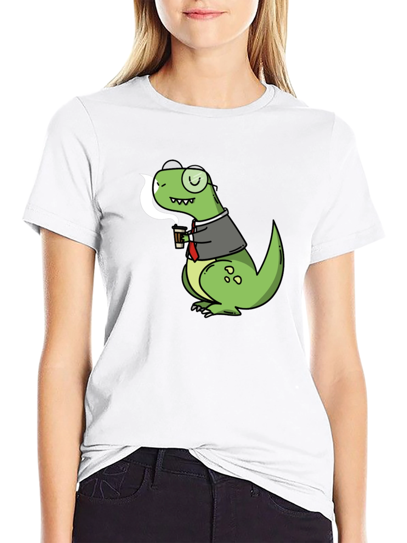 Black Dino Coffee T-Shirt - Stylish & Unique view 9