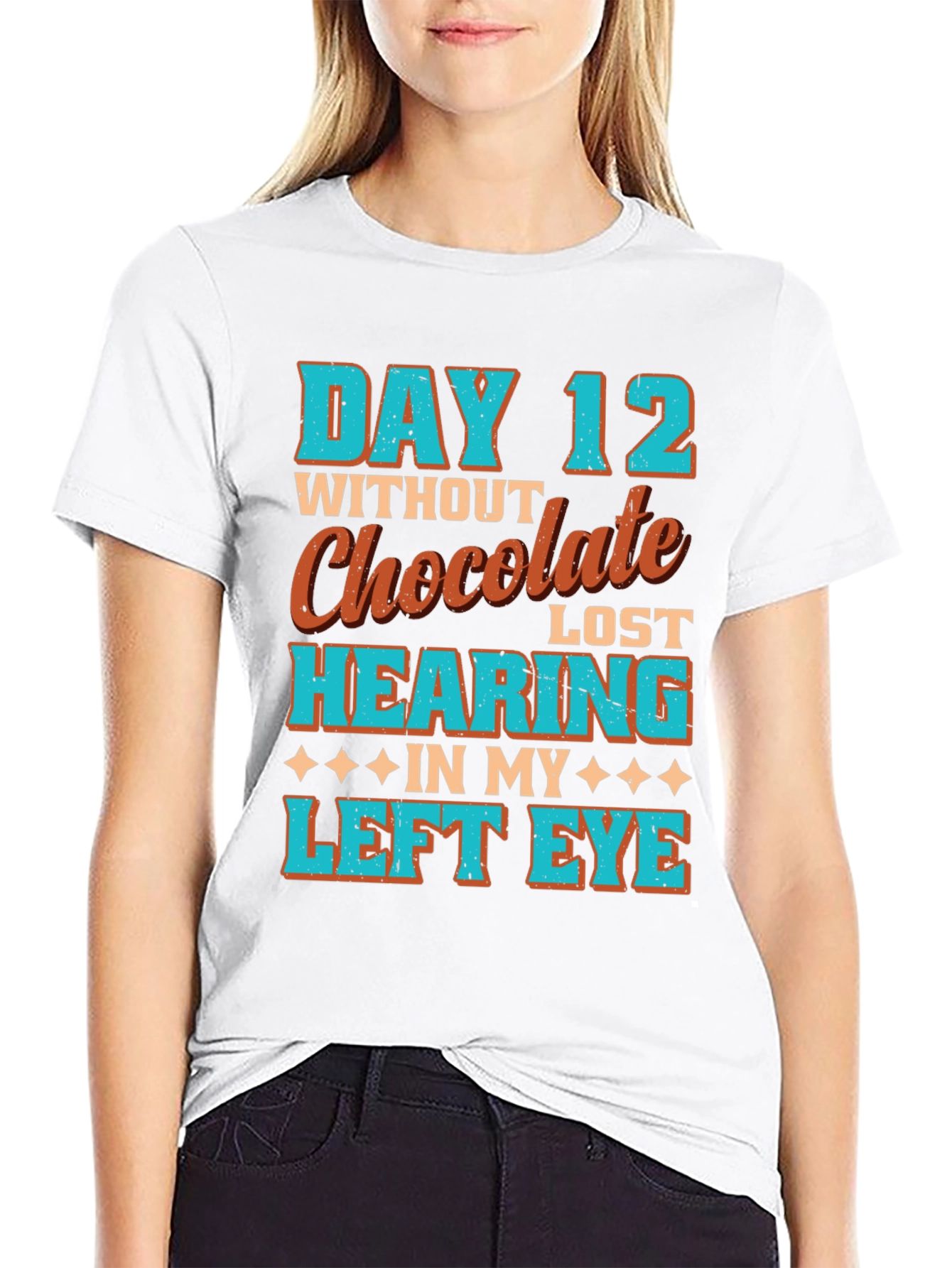 Black Funny Chocolate Withdrawal T-Shirt view 9