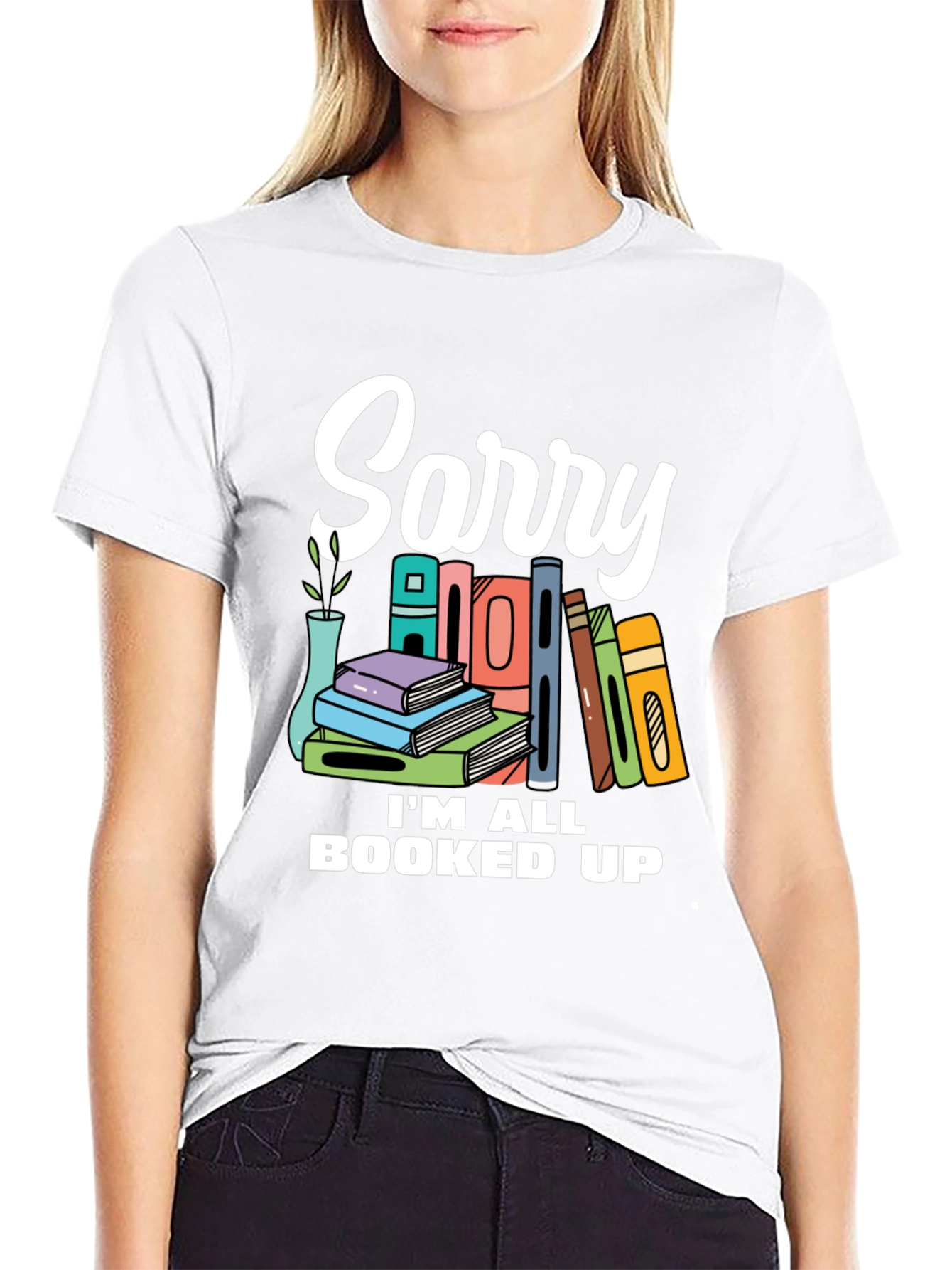 Black Booked Up T-Shirt - For Book Lovers! view 9