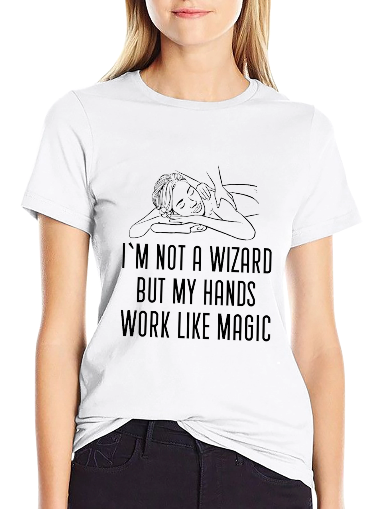 Black Wizard Hands Massage Therapist T-Shirt view 9