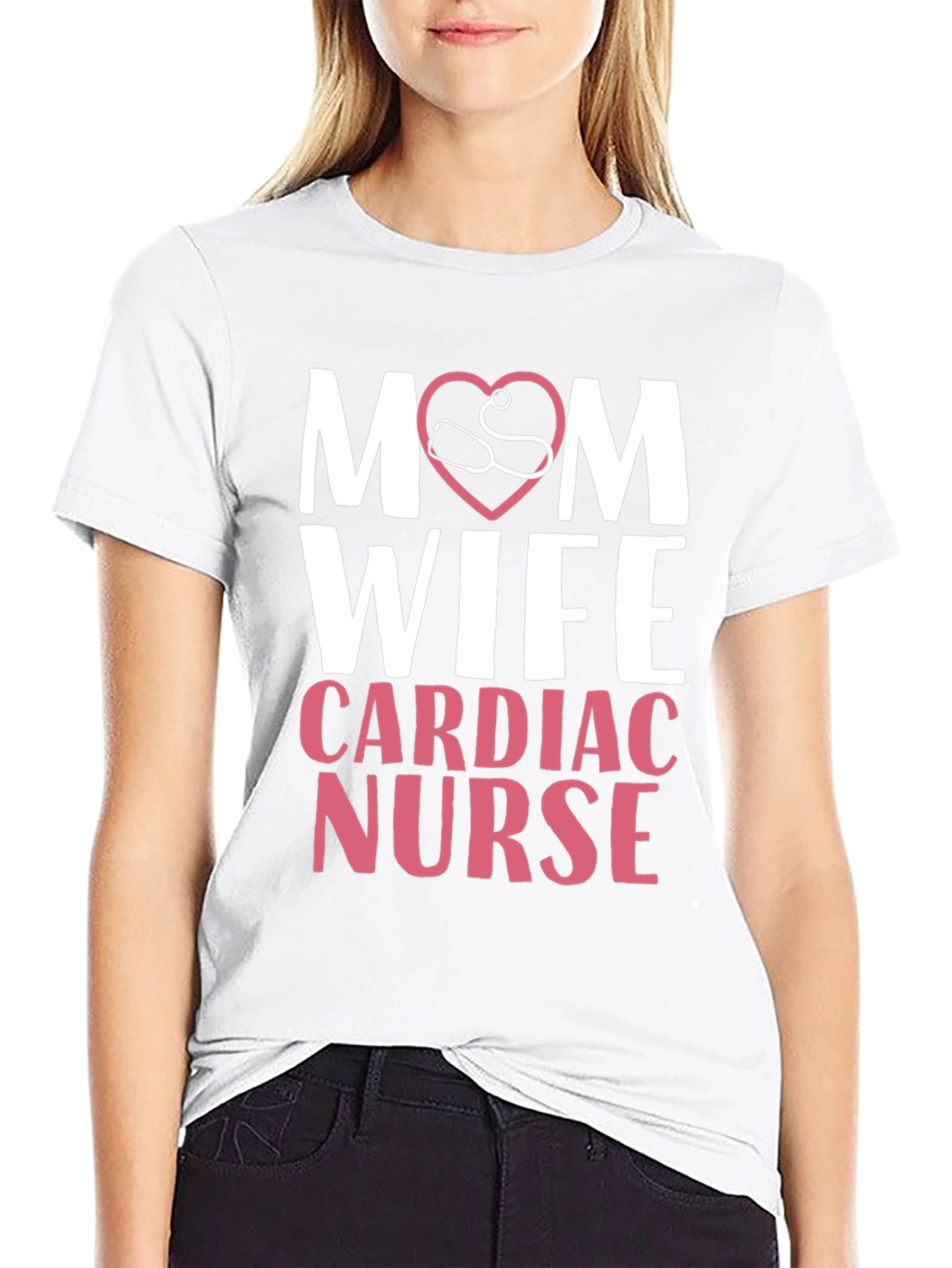 Black Mom Wife Cardiac Nurse T-Shirt view 9