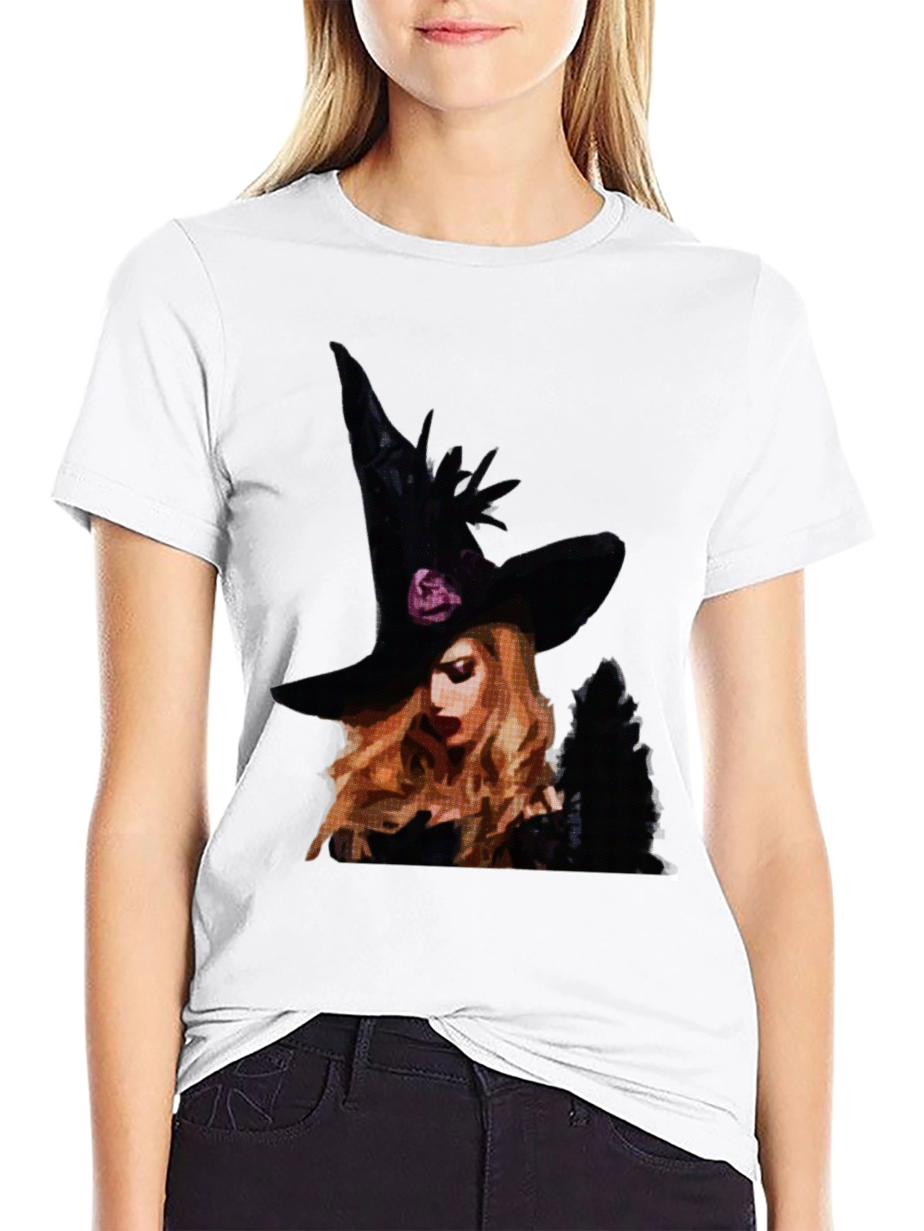 Black Witch Graphic Tee - Halloween Shirt view 9
