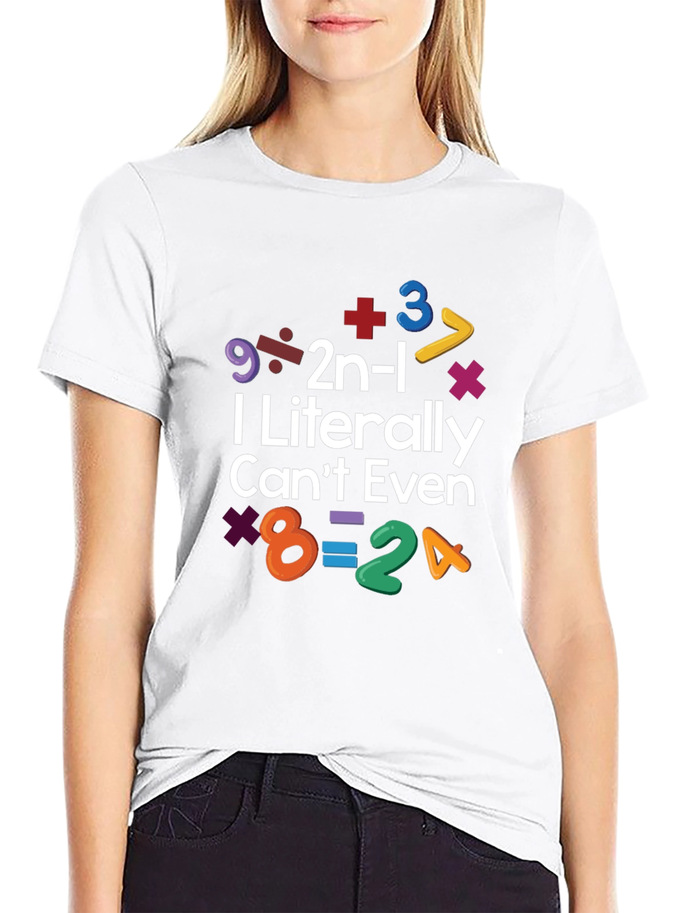 Black I Literally Can't Even Math Equation T-Shirt view 9