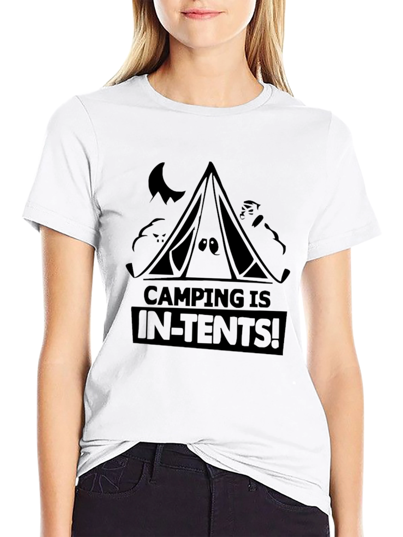 Black Camping Is In-Tents! Graphic Tee view 9