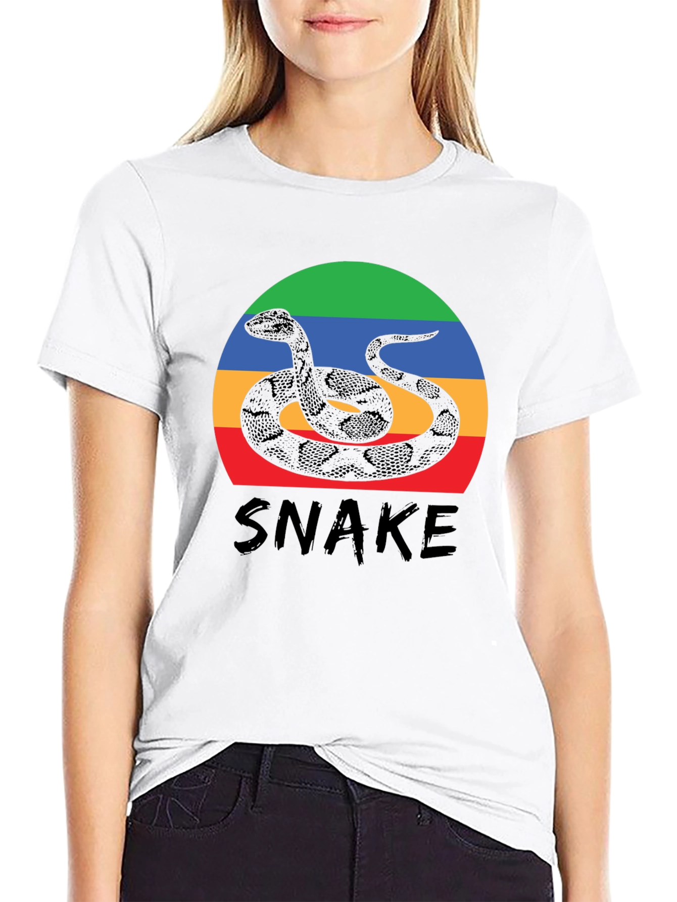 Black Snake Graphic Tee - Retro Style view 9