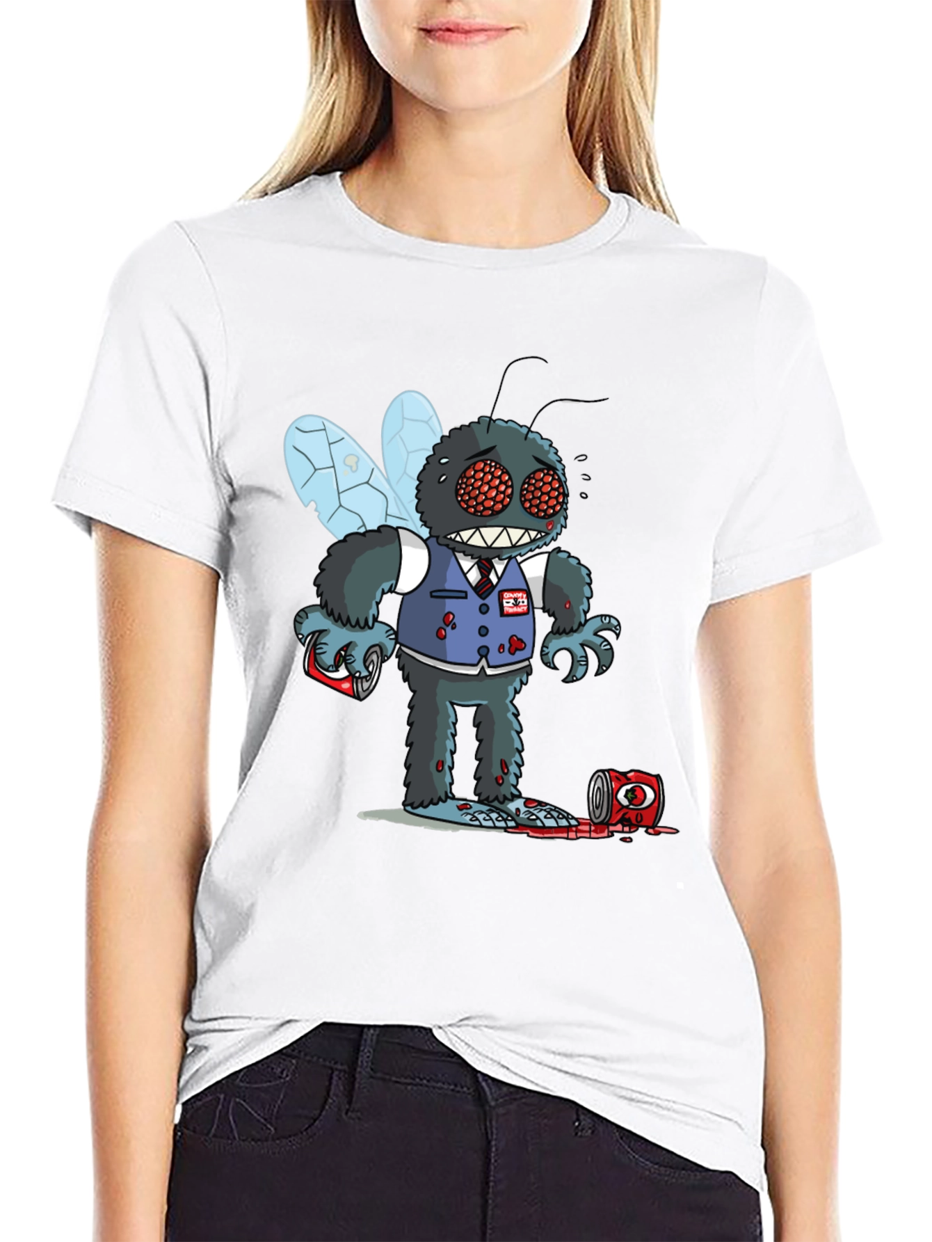 Black Creepy Fly T-Shirt view 9