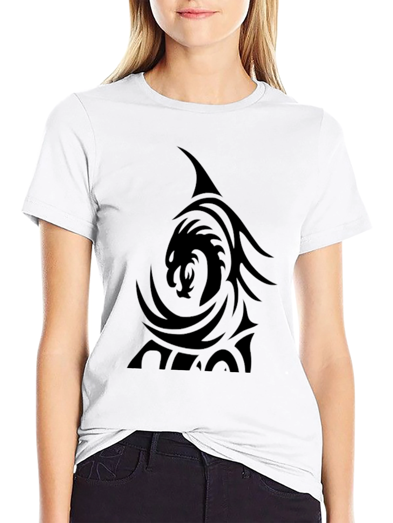 Black Black Dragon Graphic Tee - Men's Casual T-Shirt view 9