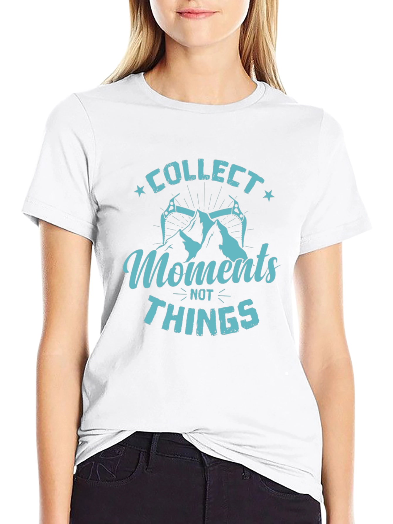 Black Collect Moments Not Things Black Graphic Tee view 9
