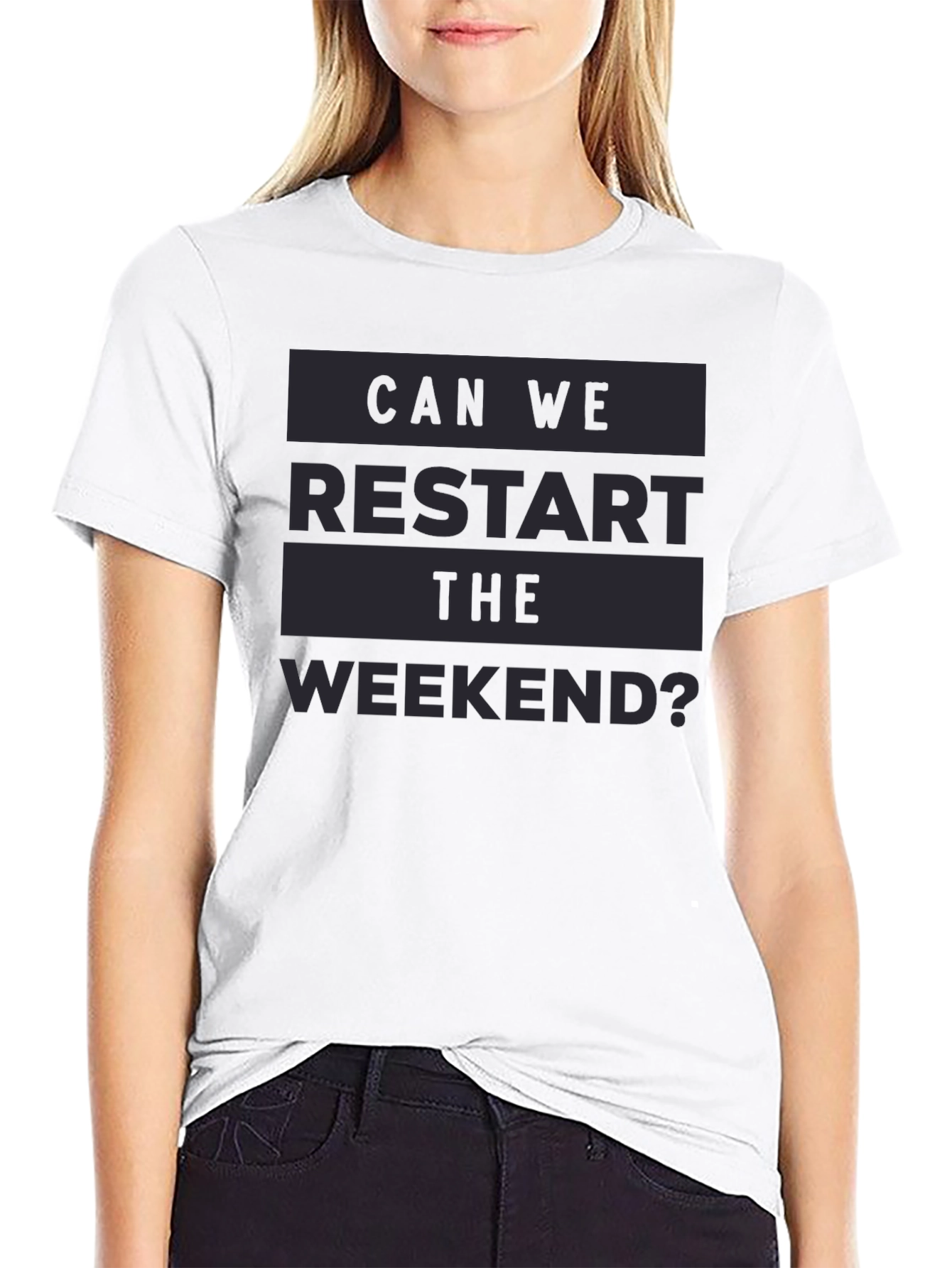 Black Restart the Weekend Graphic Tee view 9